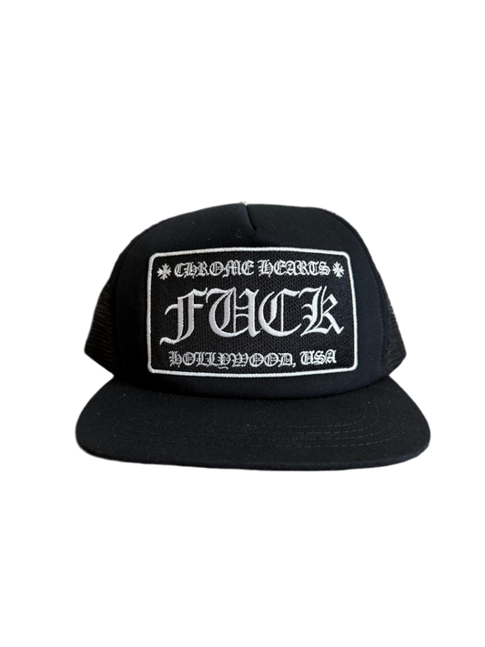 Chrome Hearts Fuck Trucker Hat Black