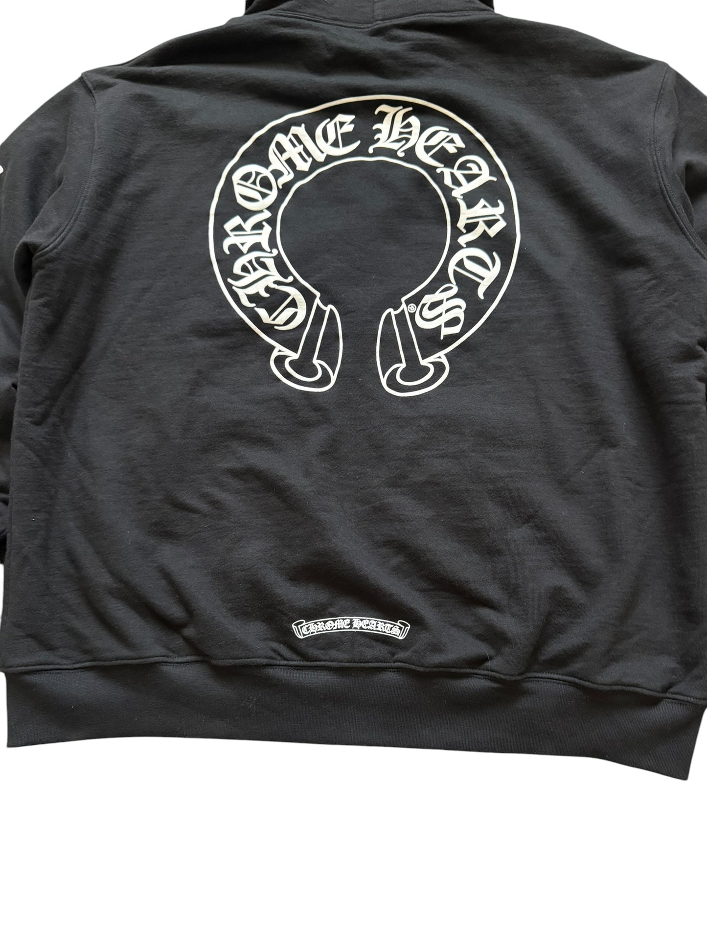 Chrome Hearts Floral Horseshoe Thermal Zip Up Hoodie