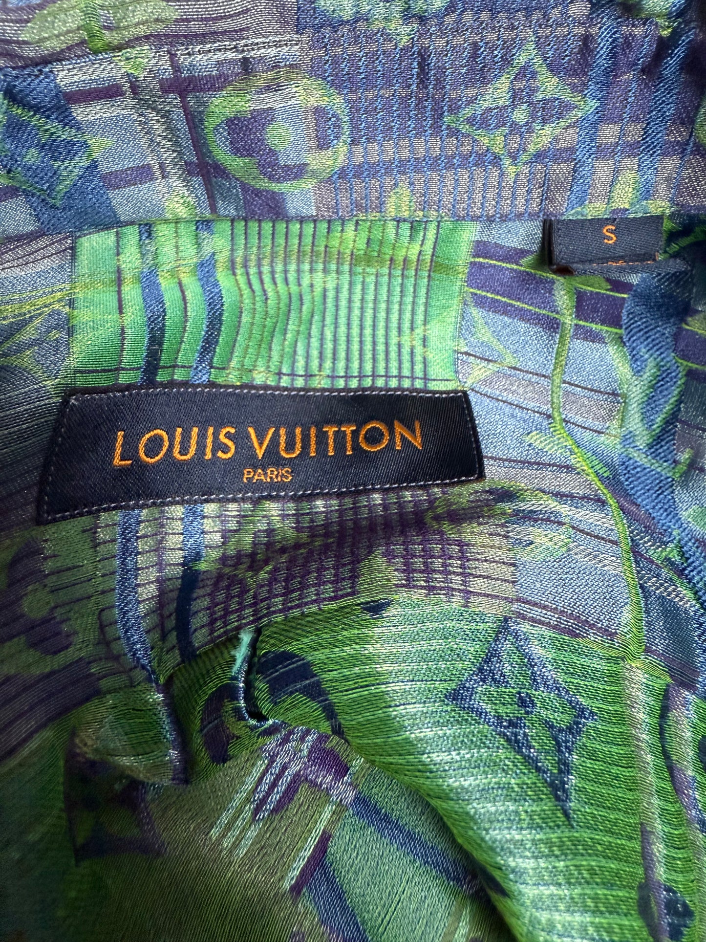 Louis Vuitton Monogram Silk Plaid Oversized Shirt Multicolor