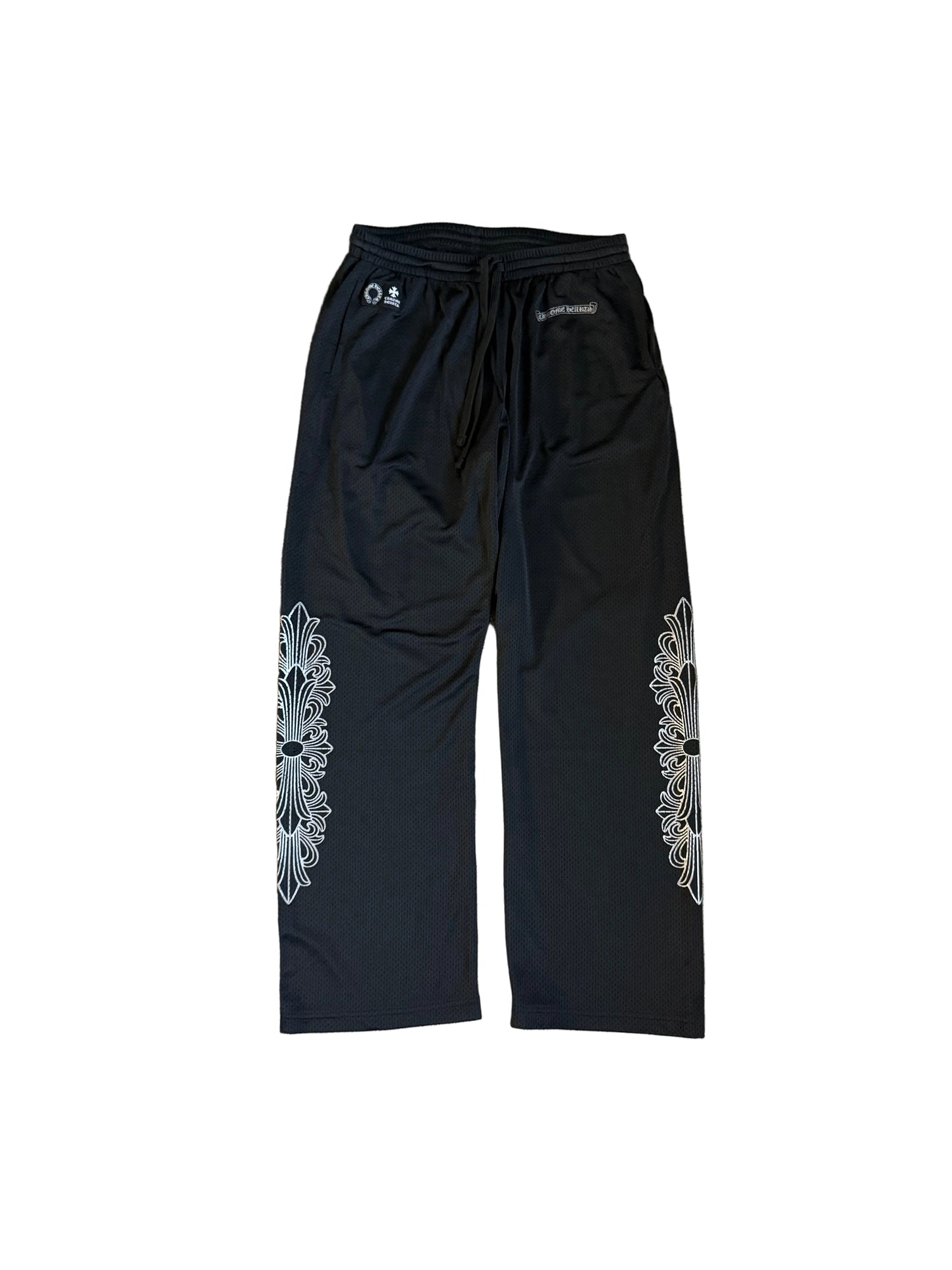 Chrome Hearts Stadium Jersey Mesh Sweatpants Black/Silver