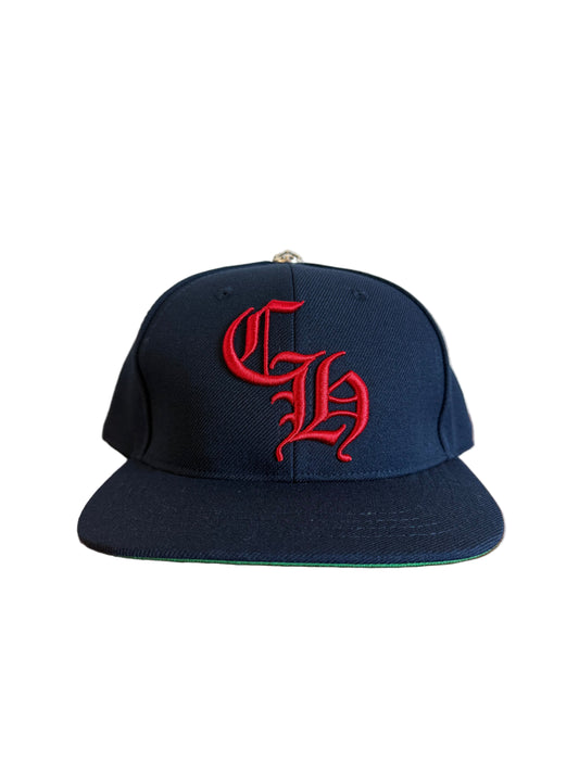 Chrome Hearts CH Logo Snapback Navy/Red