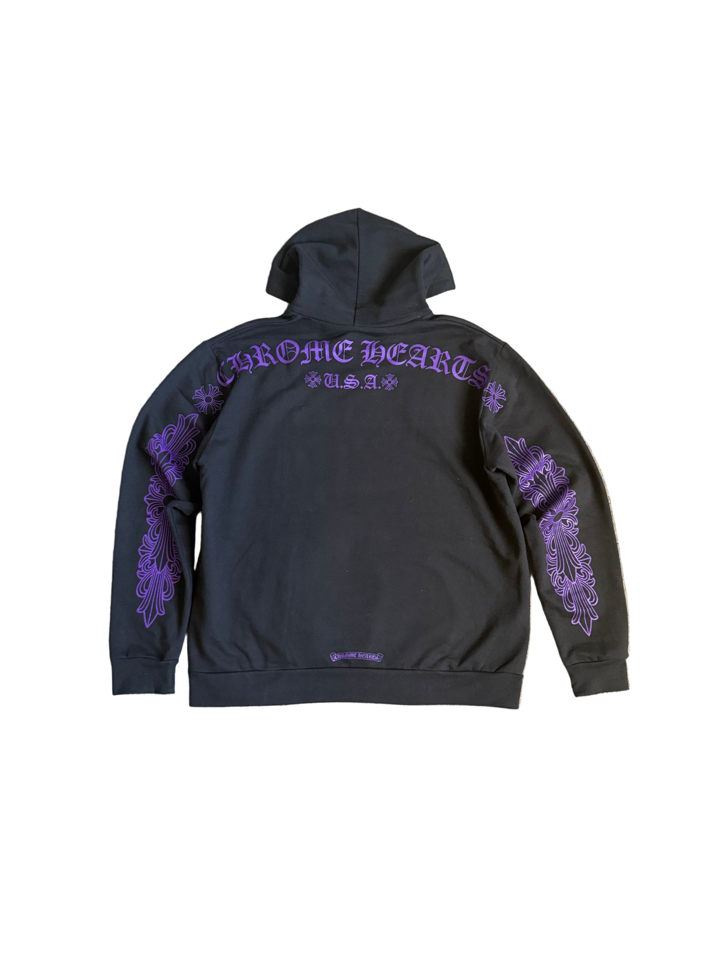 Chrome Hearts Friends & Family Floral Pullover Hoodie Black/Purple
