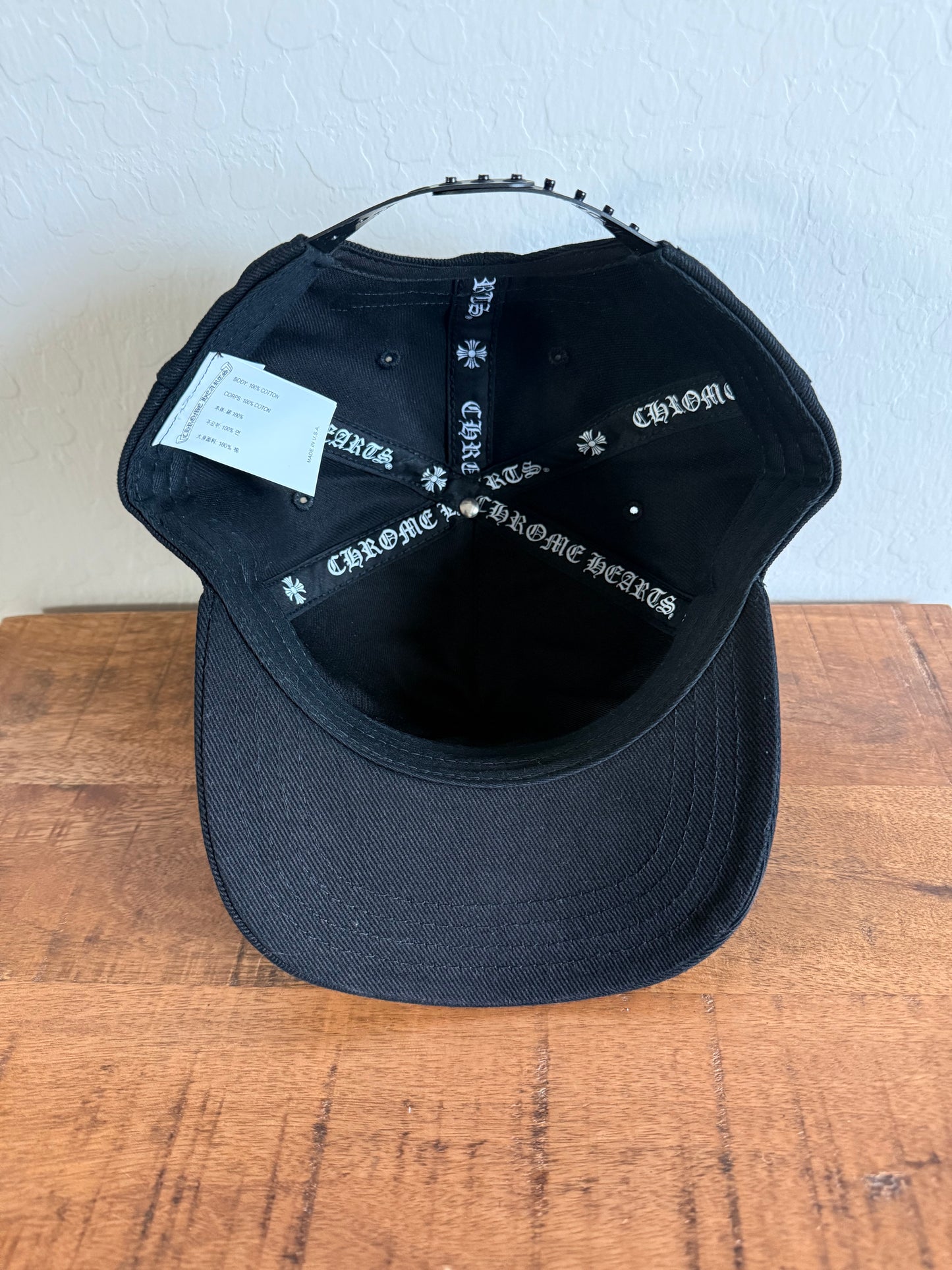 Chrome Hearts Vine Dagger Snapback Hat Black