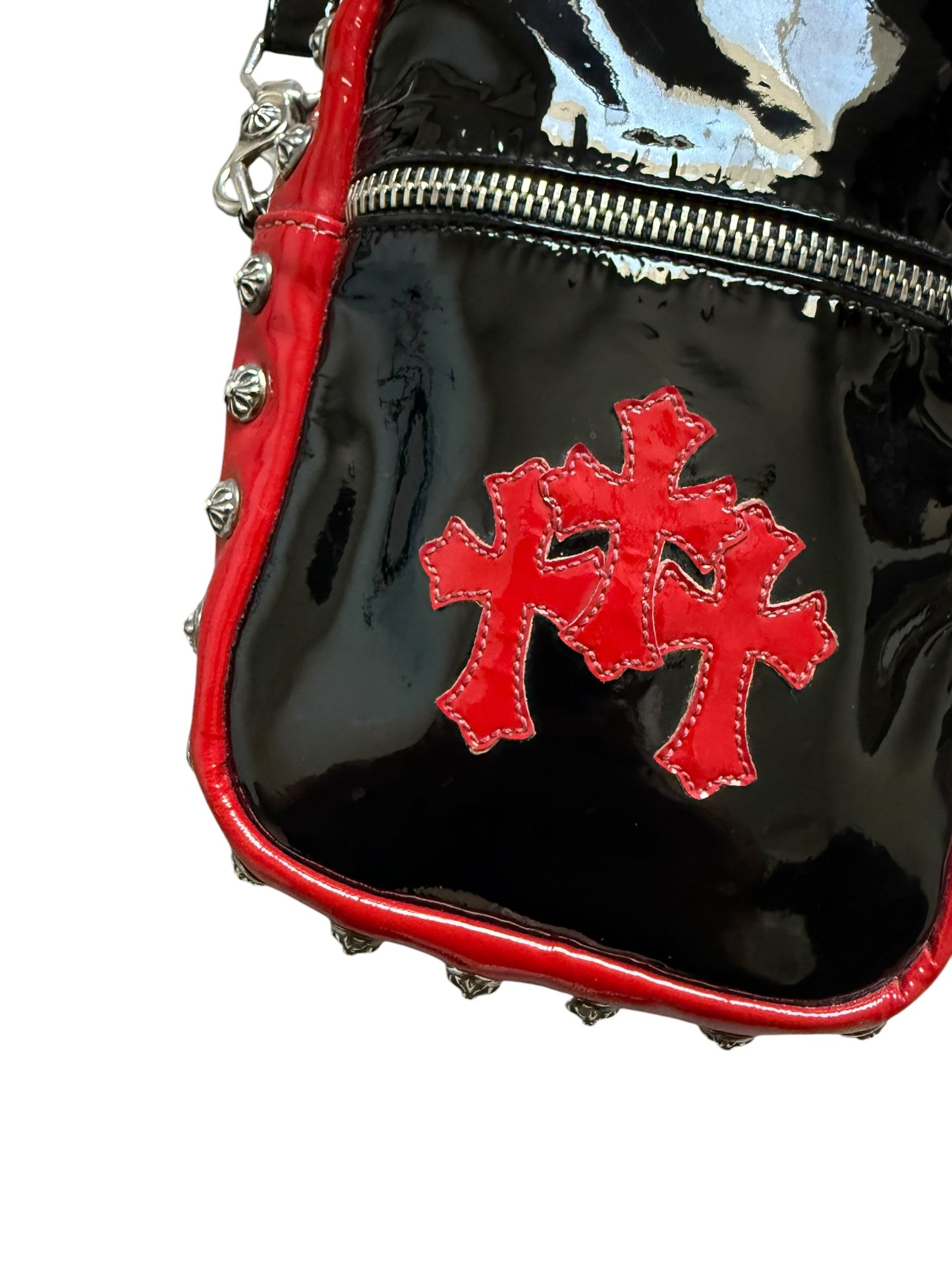 Chrome Hearts Patent Leather Studded Taka Bag