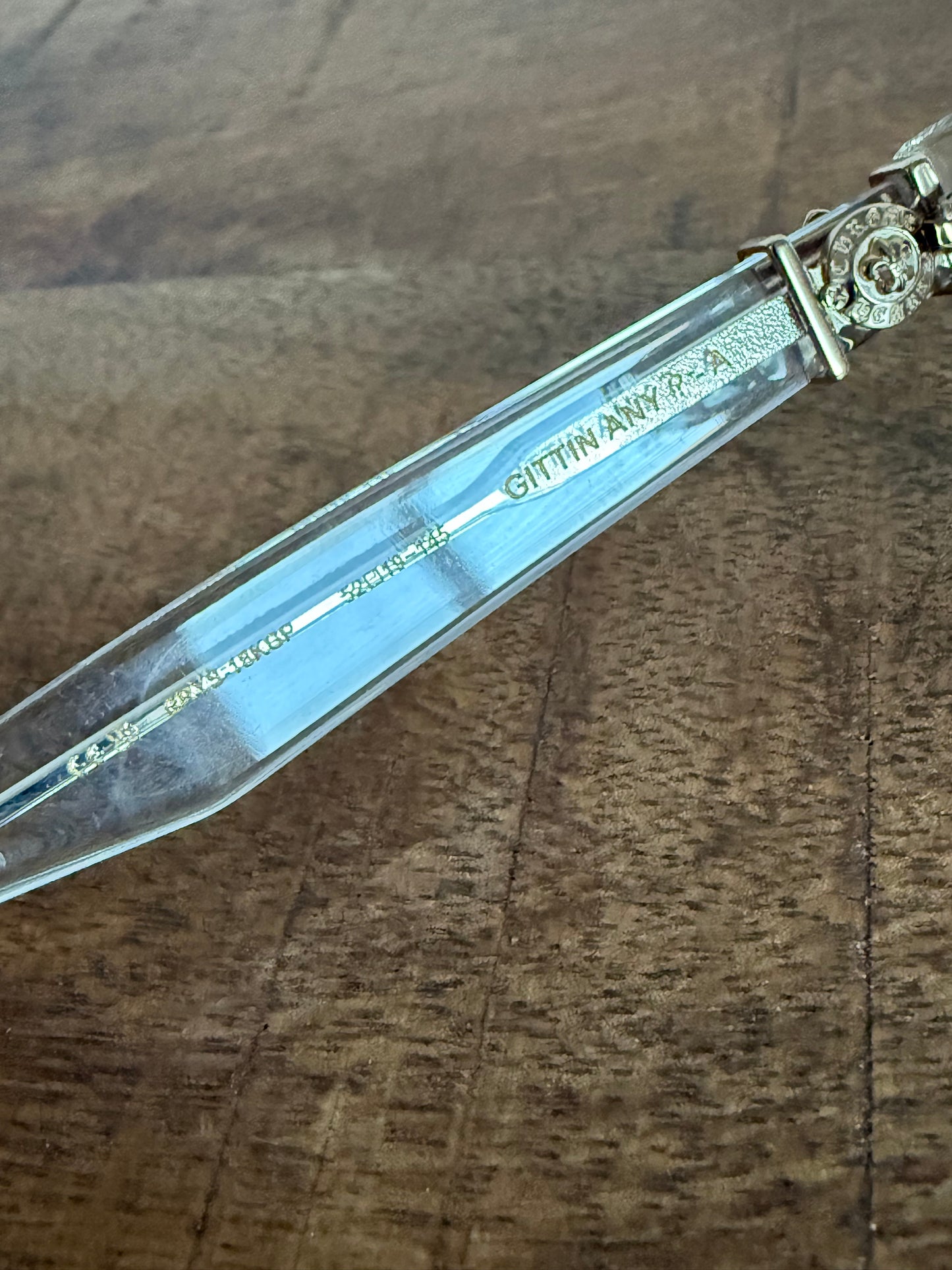 Chrome Hearts Gittin Any Glasses Crystal Clear Gold