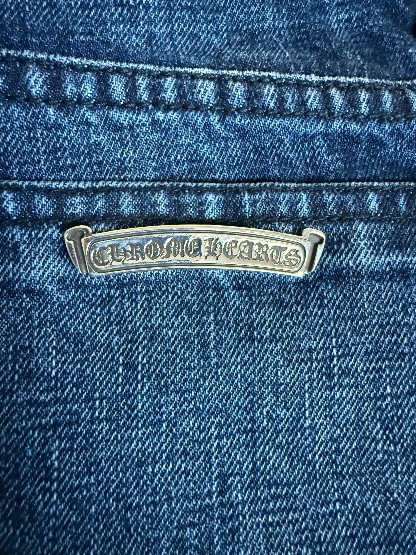 Chrome Hearts Cross Patch Denim Shorts Blue