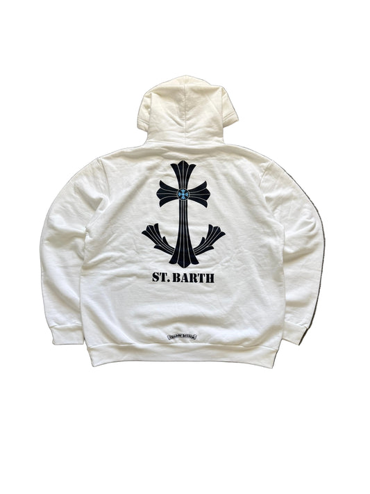 Chrome Hearts St Barth Pullover Hoodie White