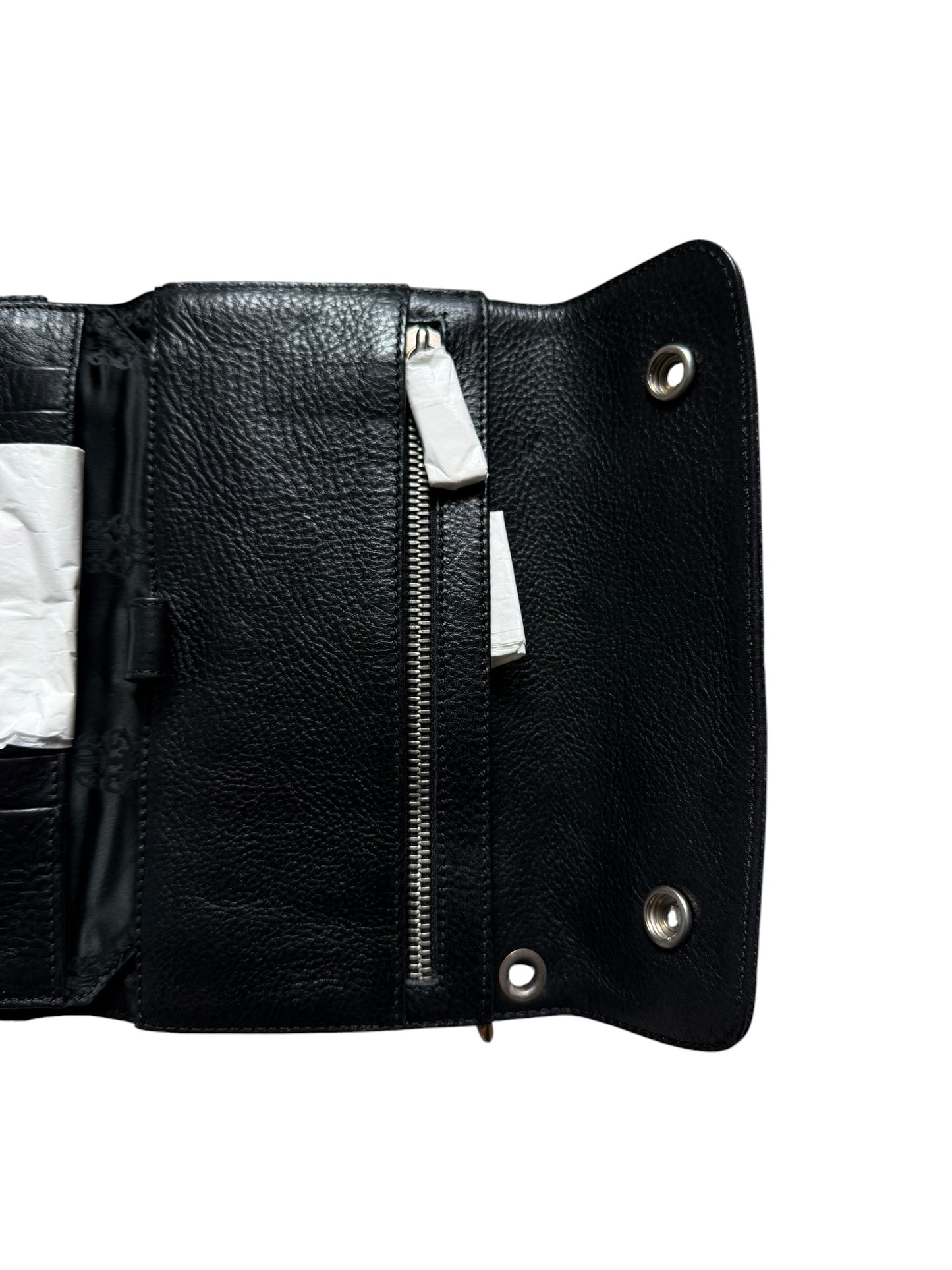 Chrome Hearts Wave Long Leather Wallet