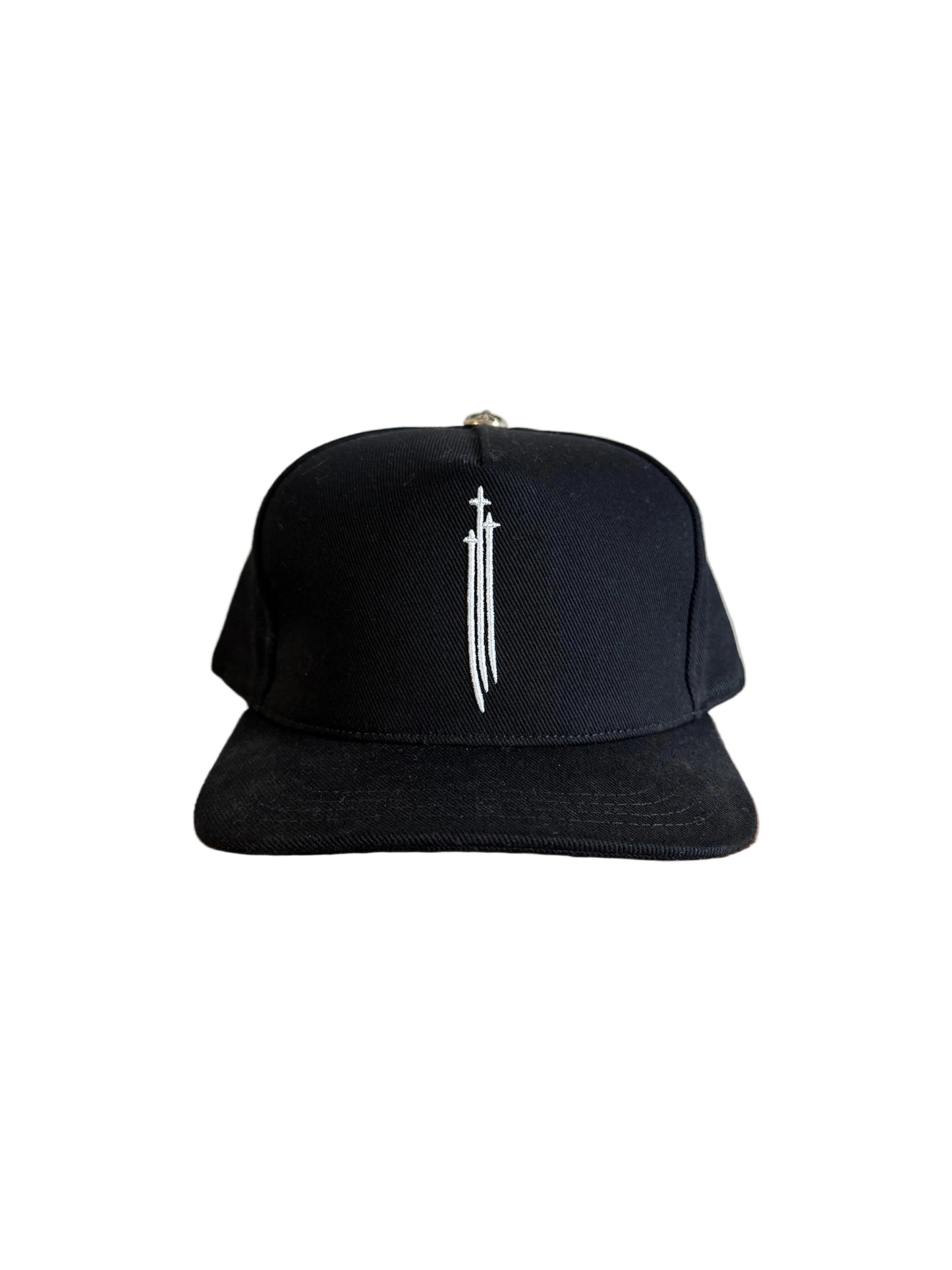 Chrome Hearts 3RS Cross Snapback Hat Black