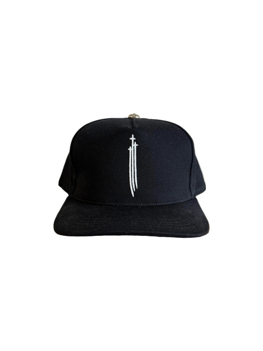 Chrome Hearts 3RS Cross Snapback Hat Black