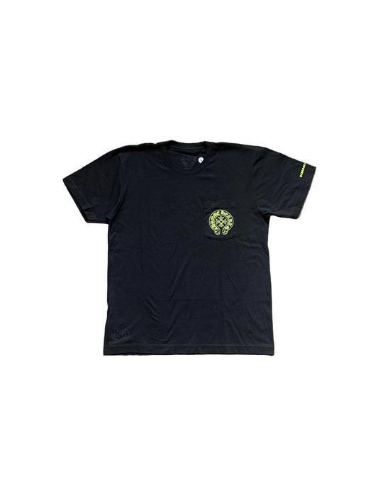Chrome Hearts Neon Lime Horseshoe SS T-Shirt Black