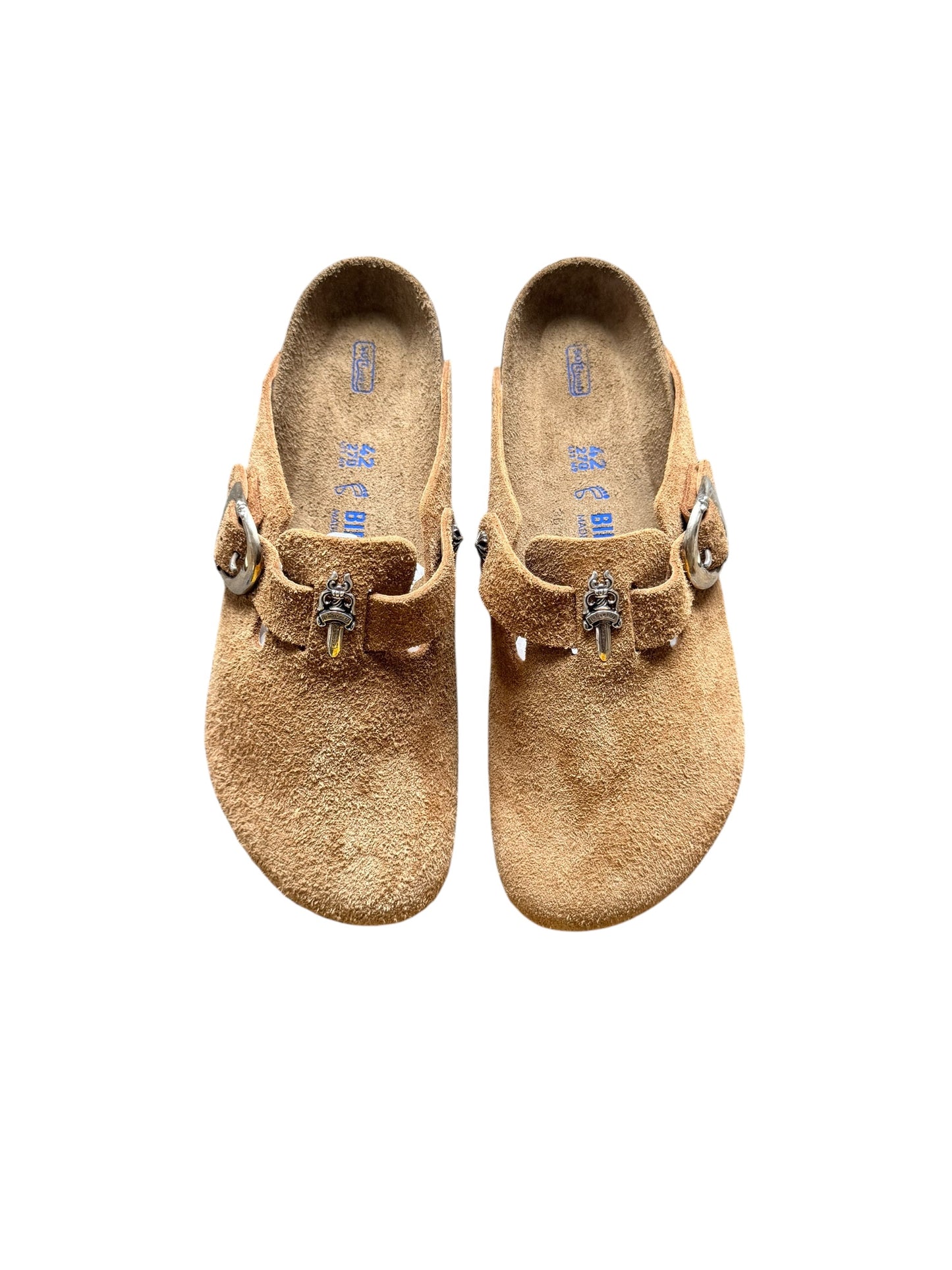 Chrome Hearts Birkenstock Boston with Dagger Embellishment