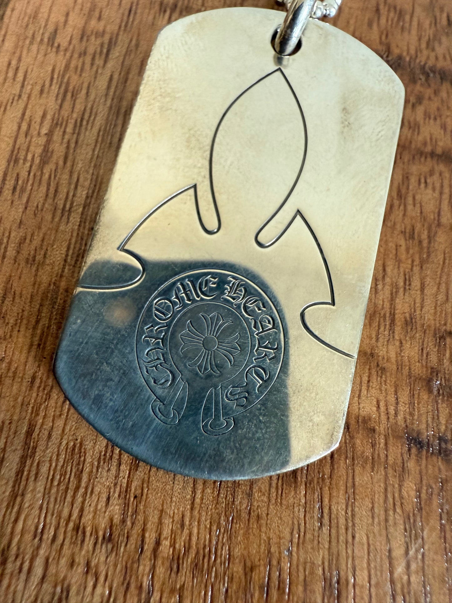 Chrome Hearts Fleur Dog Tag .925 Silver Pendant