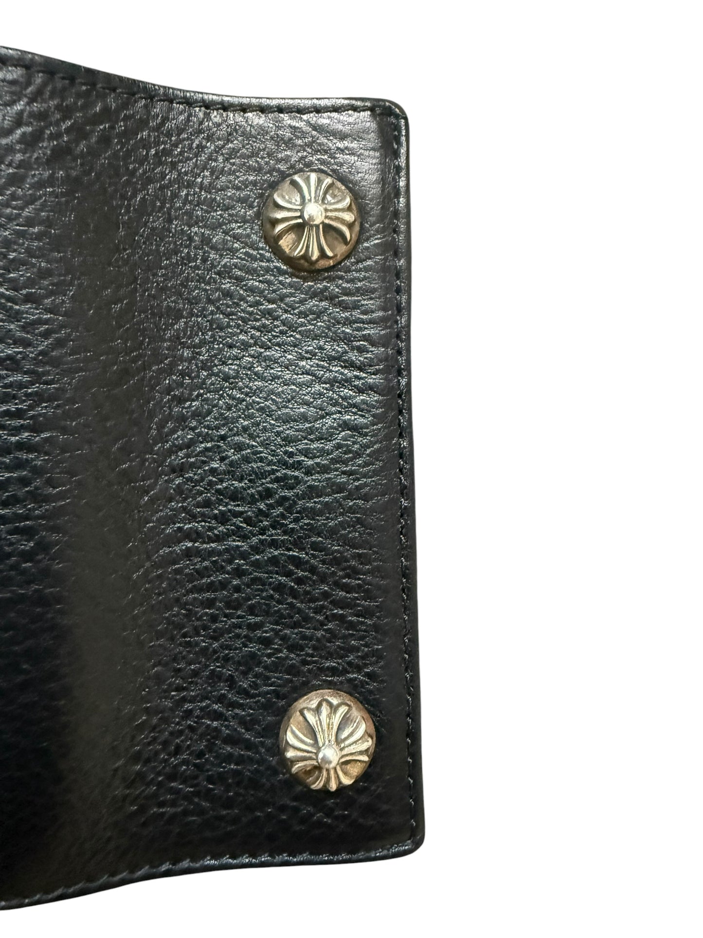 Chrome Hearts Cross Patch Trifold Leather Wallet