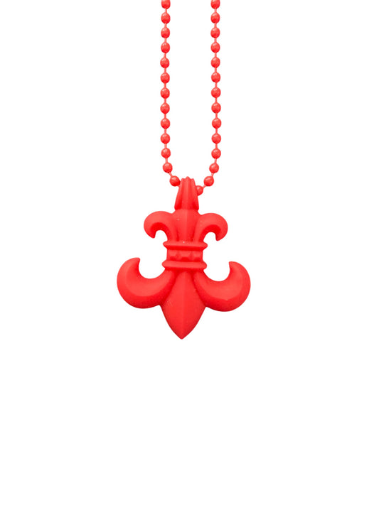 Chrome Hearts BS Fleur Silicone Pendant Red