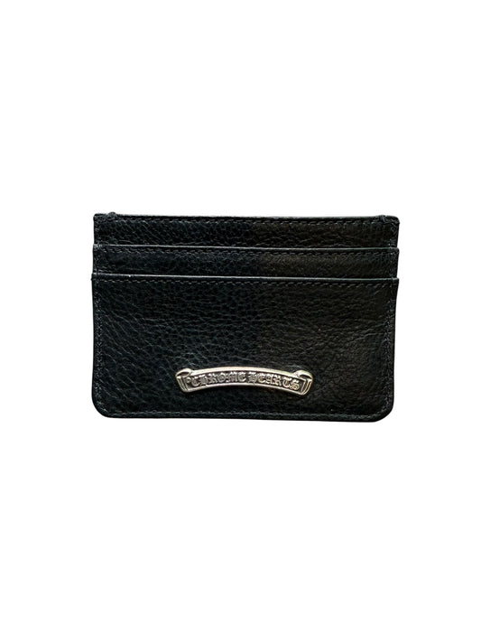 Chrome Hearts Scroll Leather Card Case Cardholder Black