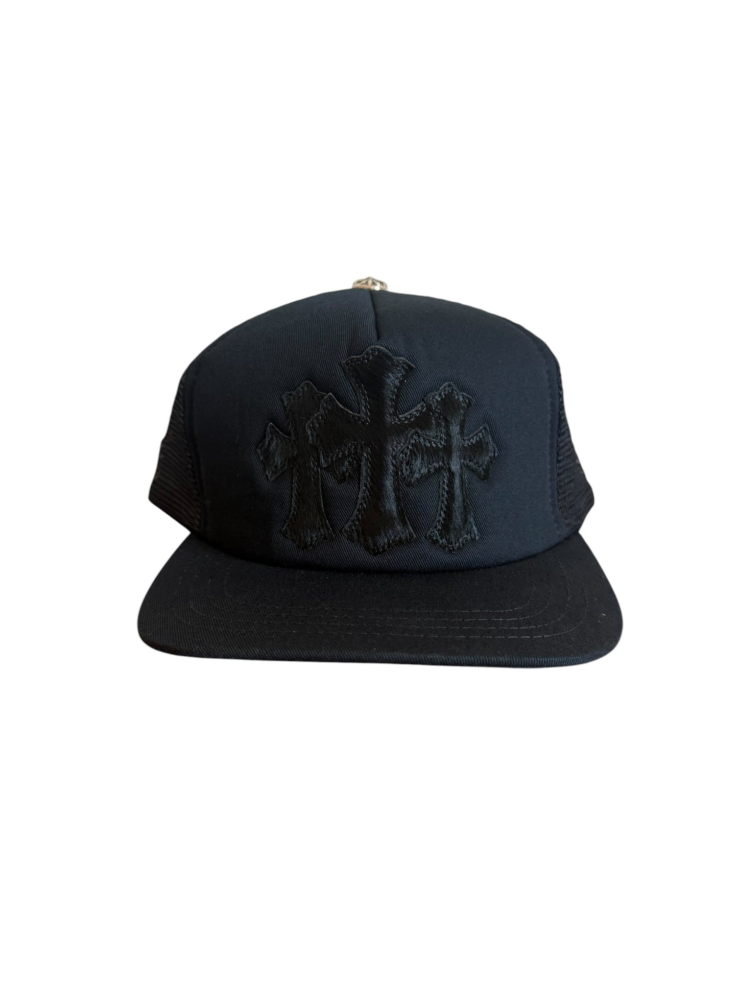 Chrome Hearts Cemetery Triple Cross Pony Trucker