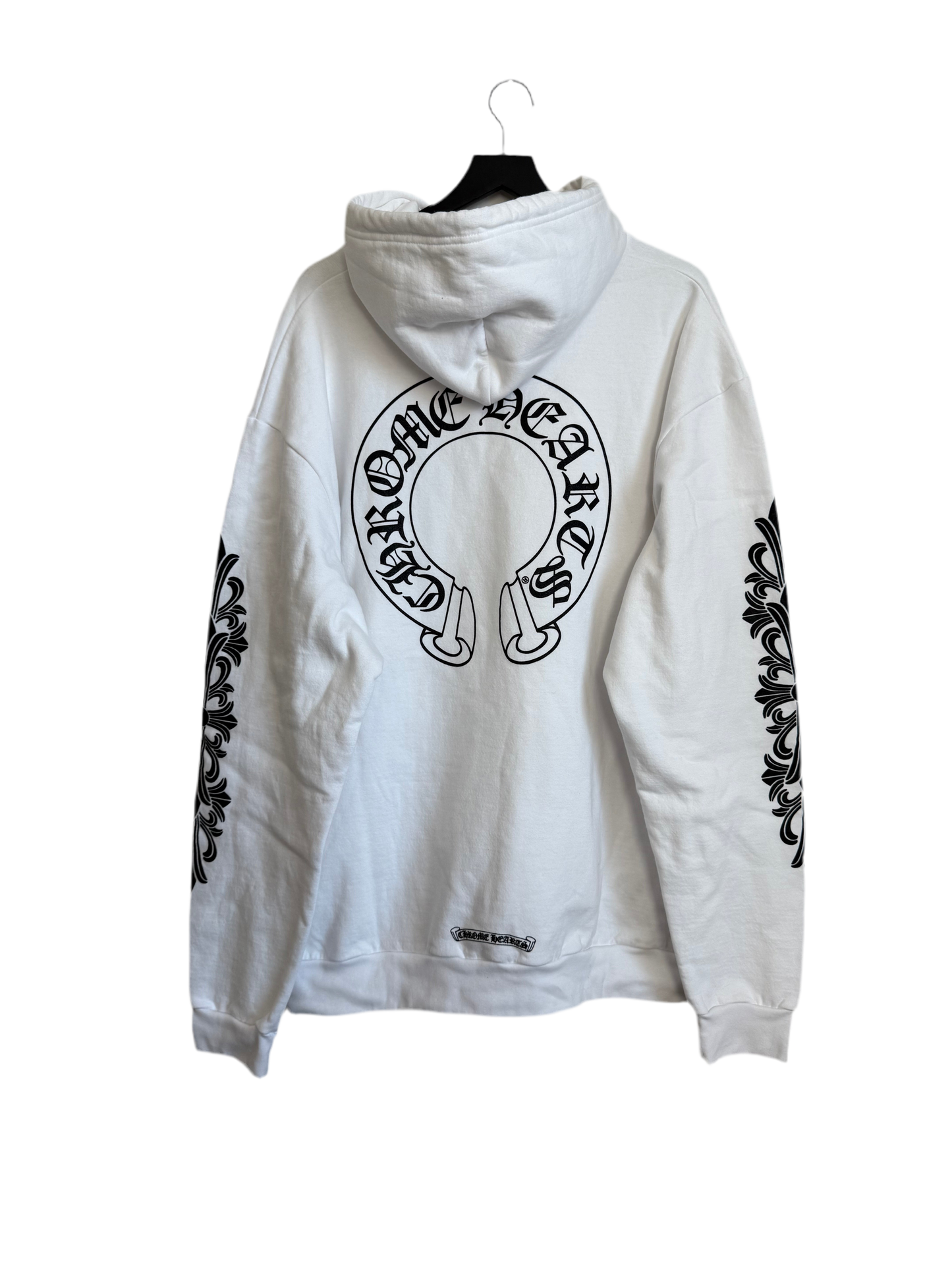 Chrome Hearts Horseshoe Floral Pullover Hoodie White