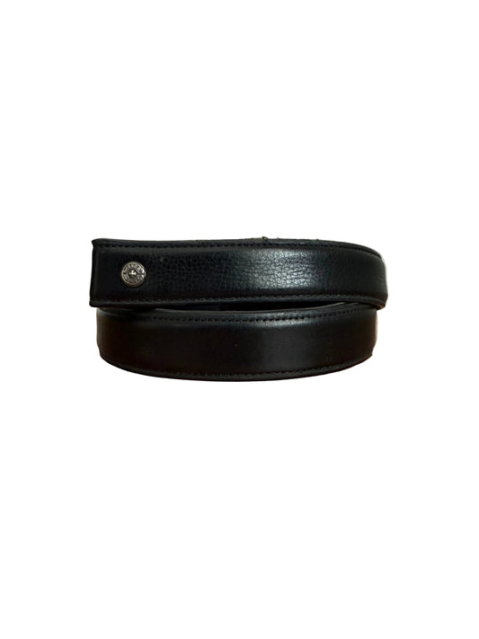 Chrome Hearts Leather Belt Strap 1" Black