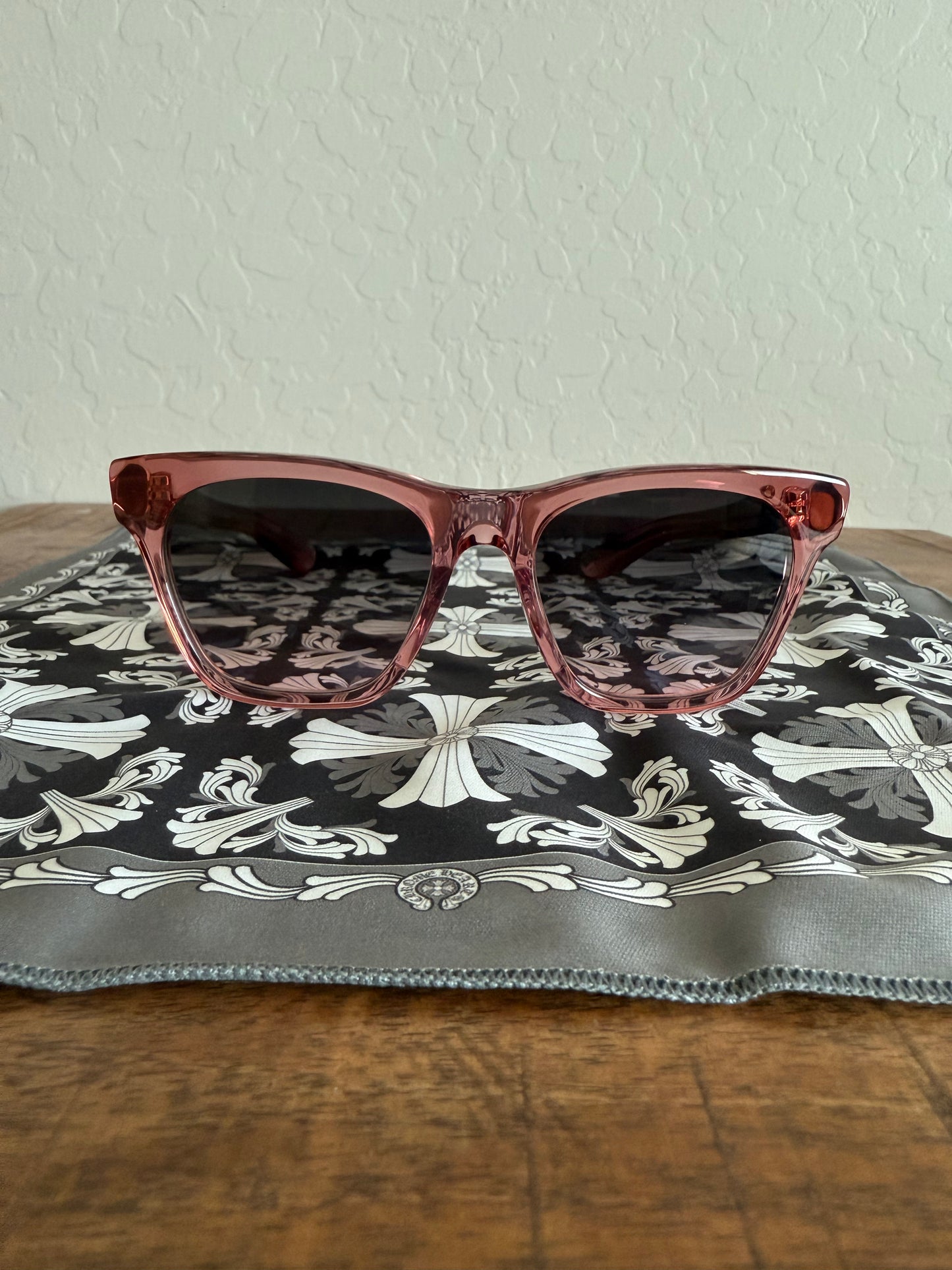 Chrome Hearts Cliteratti Clear Rose Gold Star Sunglasses