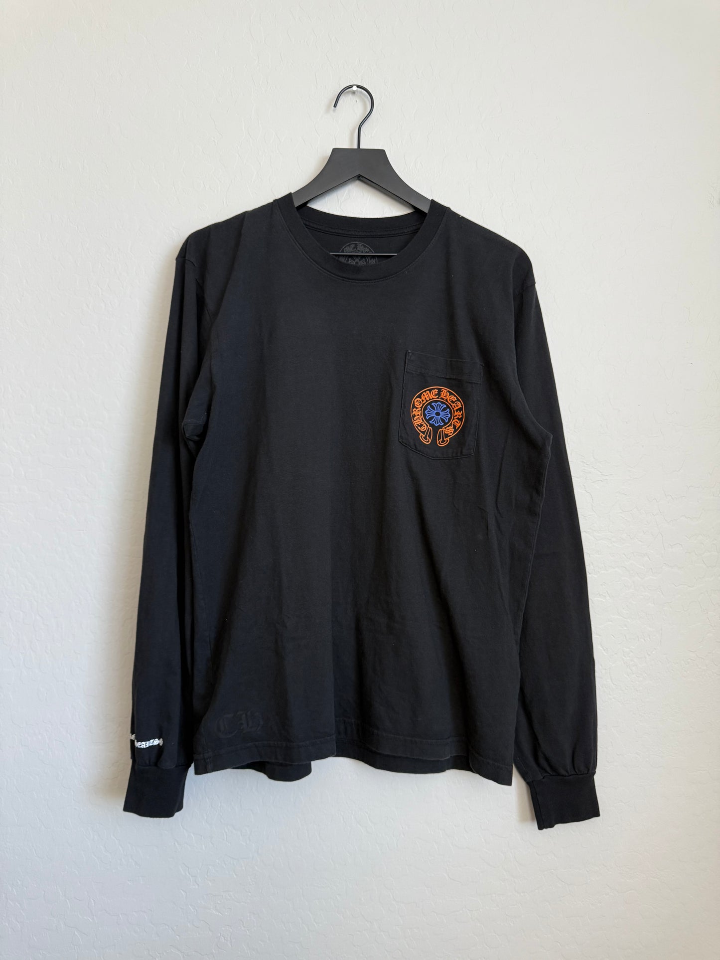 Chrome Hearts Horseshoe Staff LS T-Shirt Black/Orange