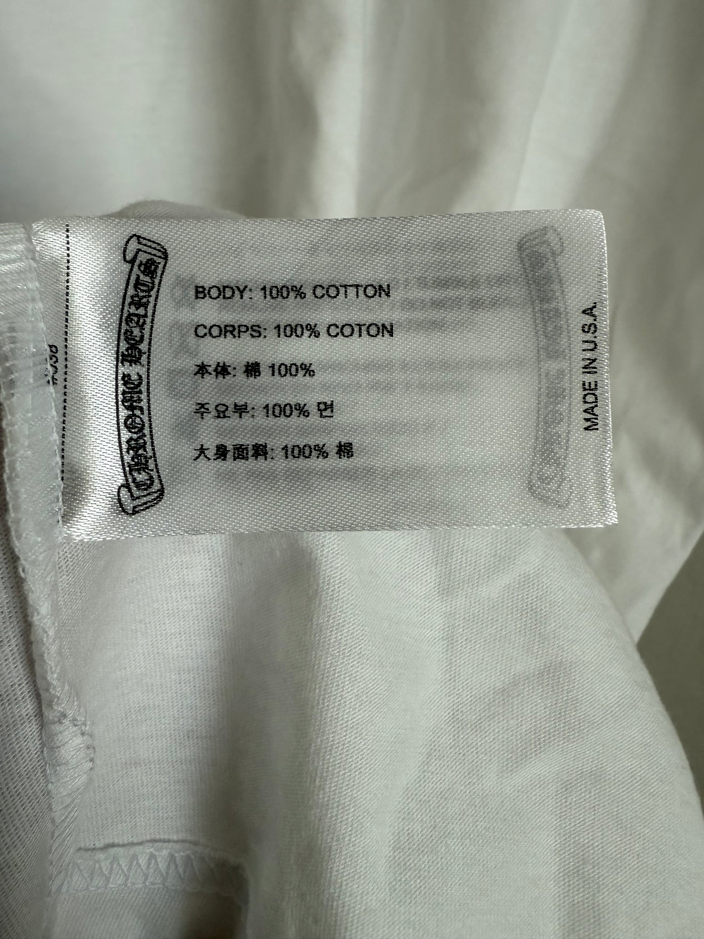 Chrome Hearts Neck Logo SS T-Shirt White/Blue
