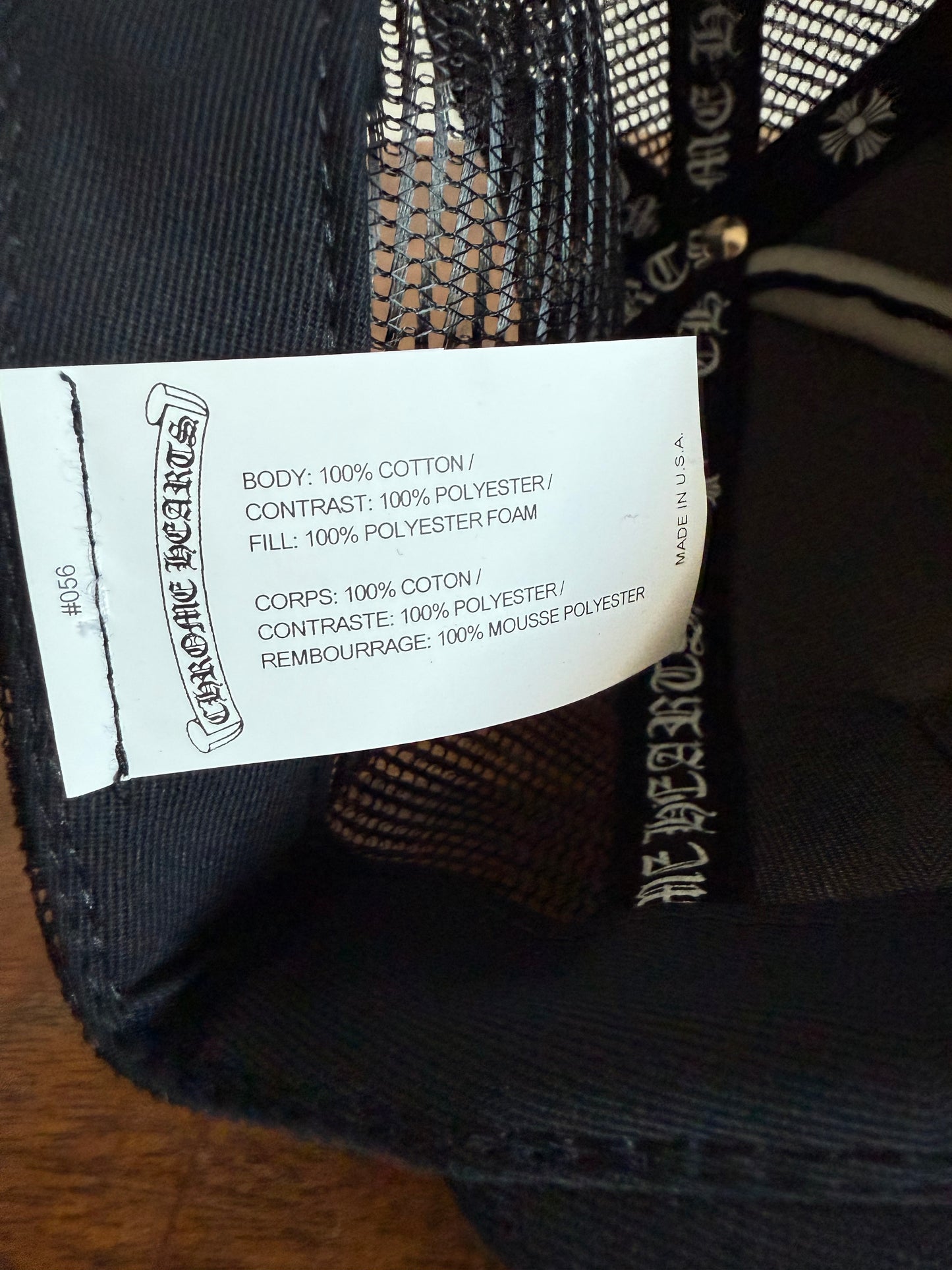 Chrome Hearts Hollywood Patch Trucker Hat Black