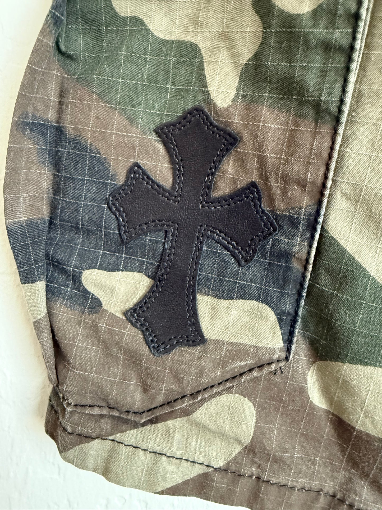 Chrome Hearts Devil Dog Camo Cargo Shorts