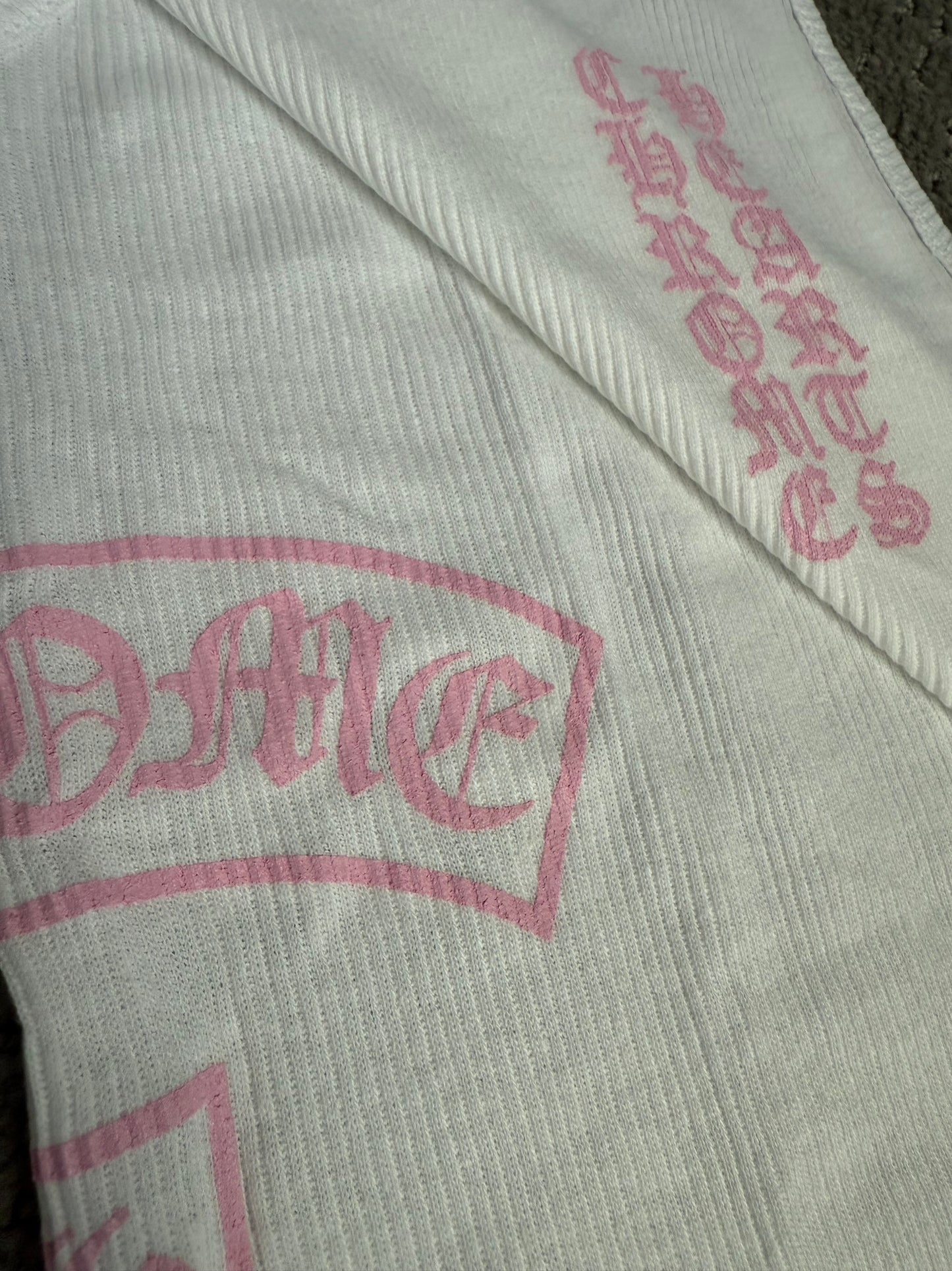 Chrome Hearts T-Bar Tank Top White Pink