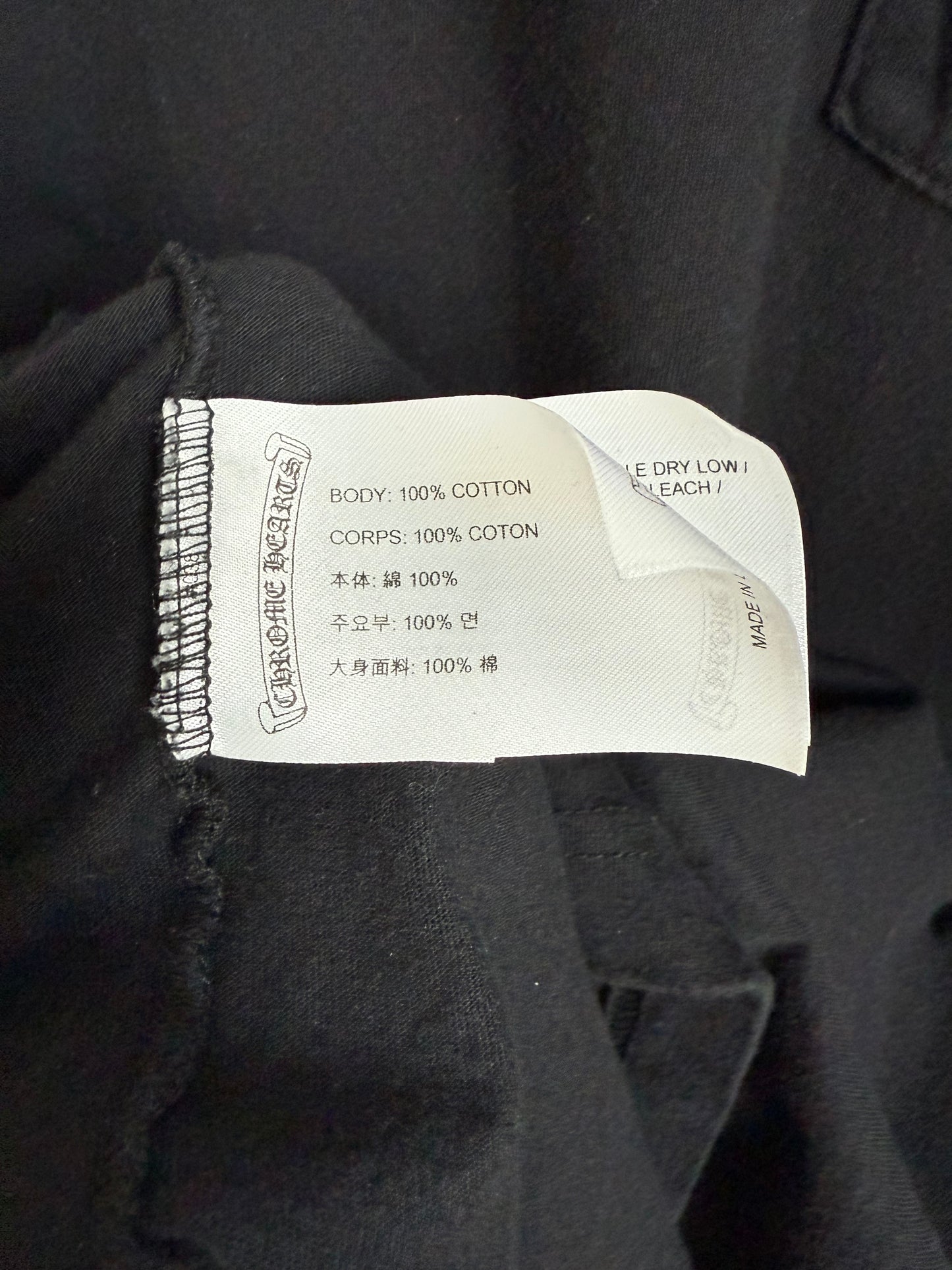 Chrome Hearts USA Flag Logo SS T-Shirt Black