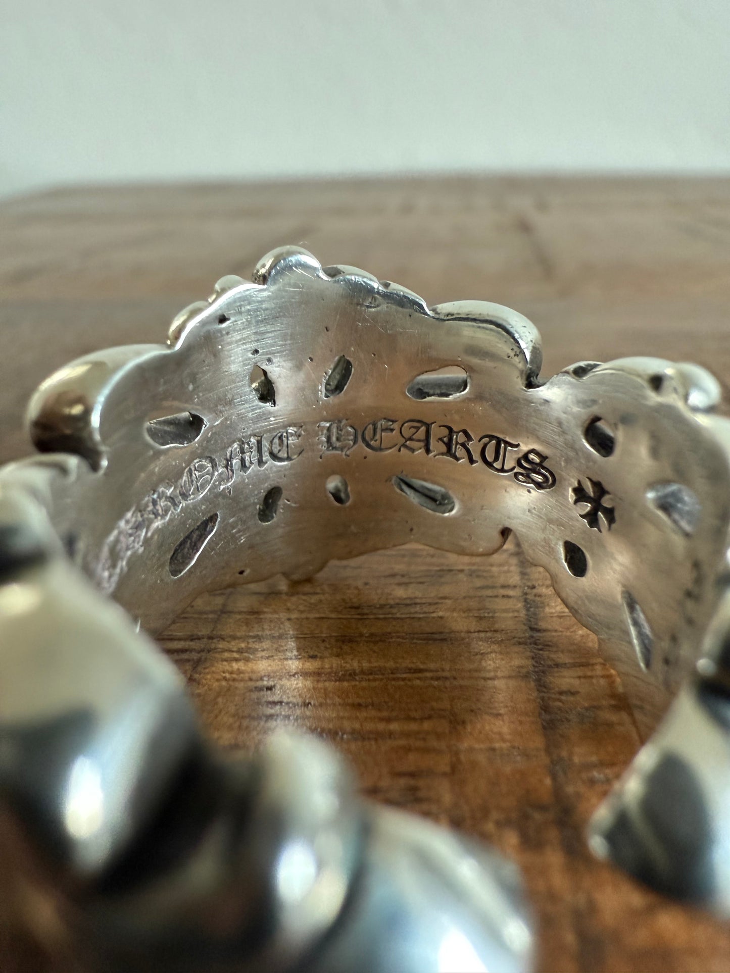 Chrome Hearts Double Floral Silver Ring