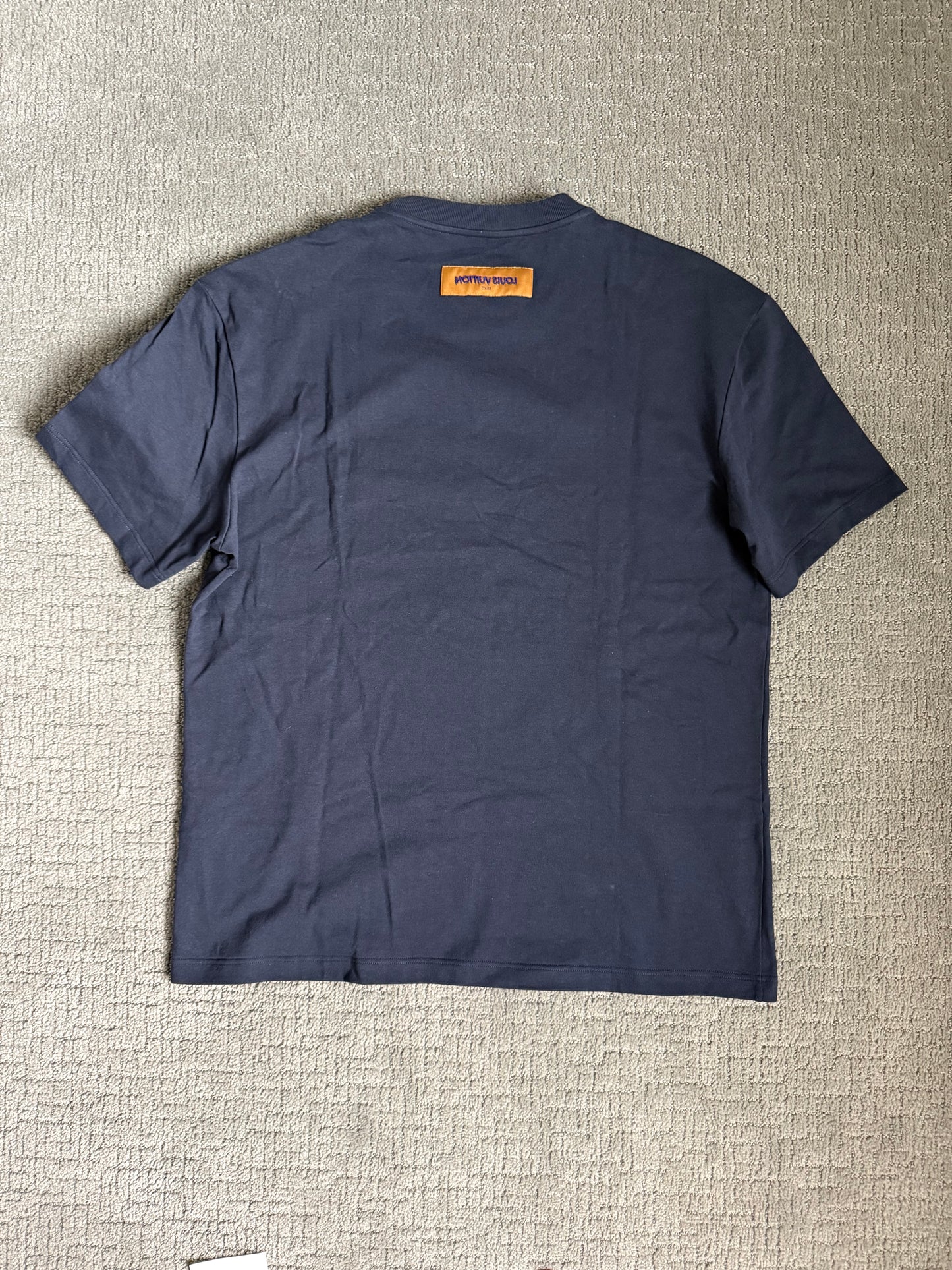 Louis Vuitton Pearl Marquee Logo SS T-Shirt Navy