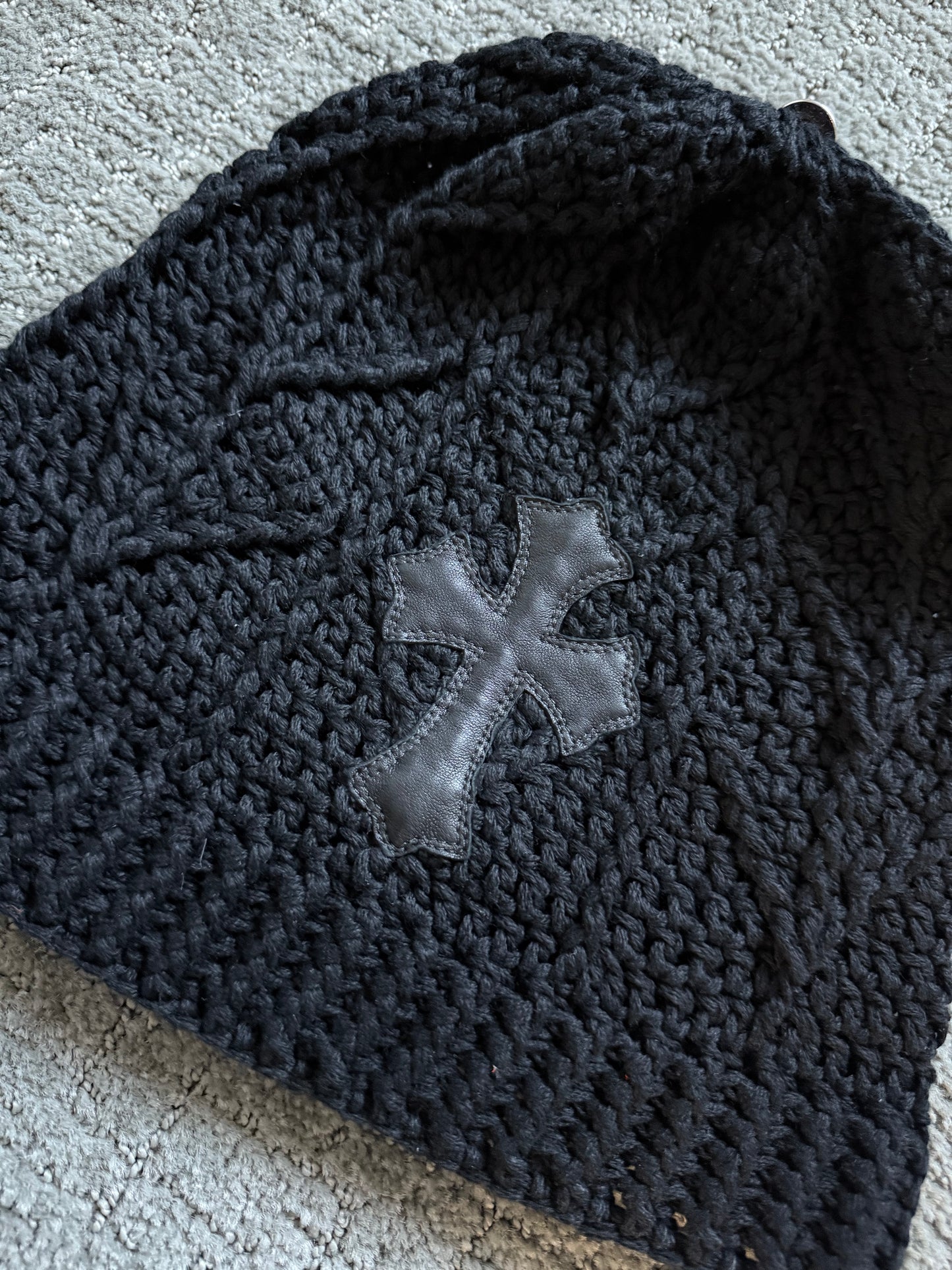 Chrome Hearts Cross Patch Cashmere Beanie Black