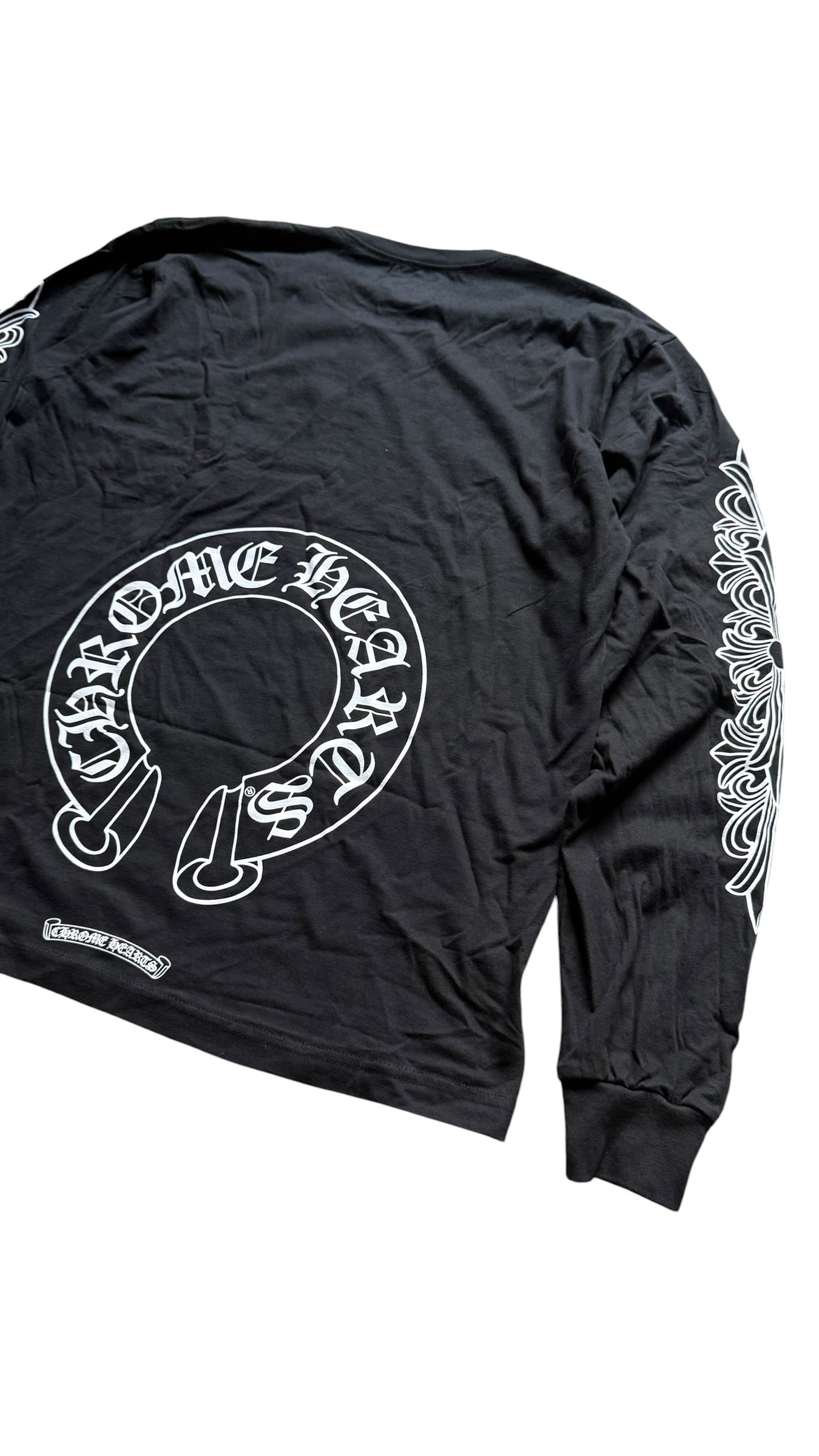 Chrome Hearts Horseshoe Floral Long Sleeve Tee