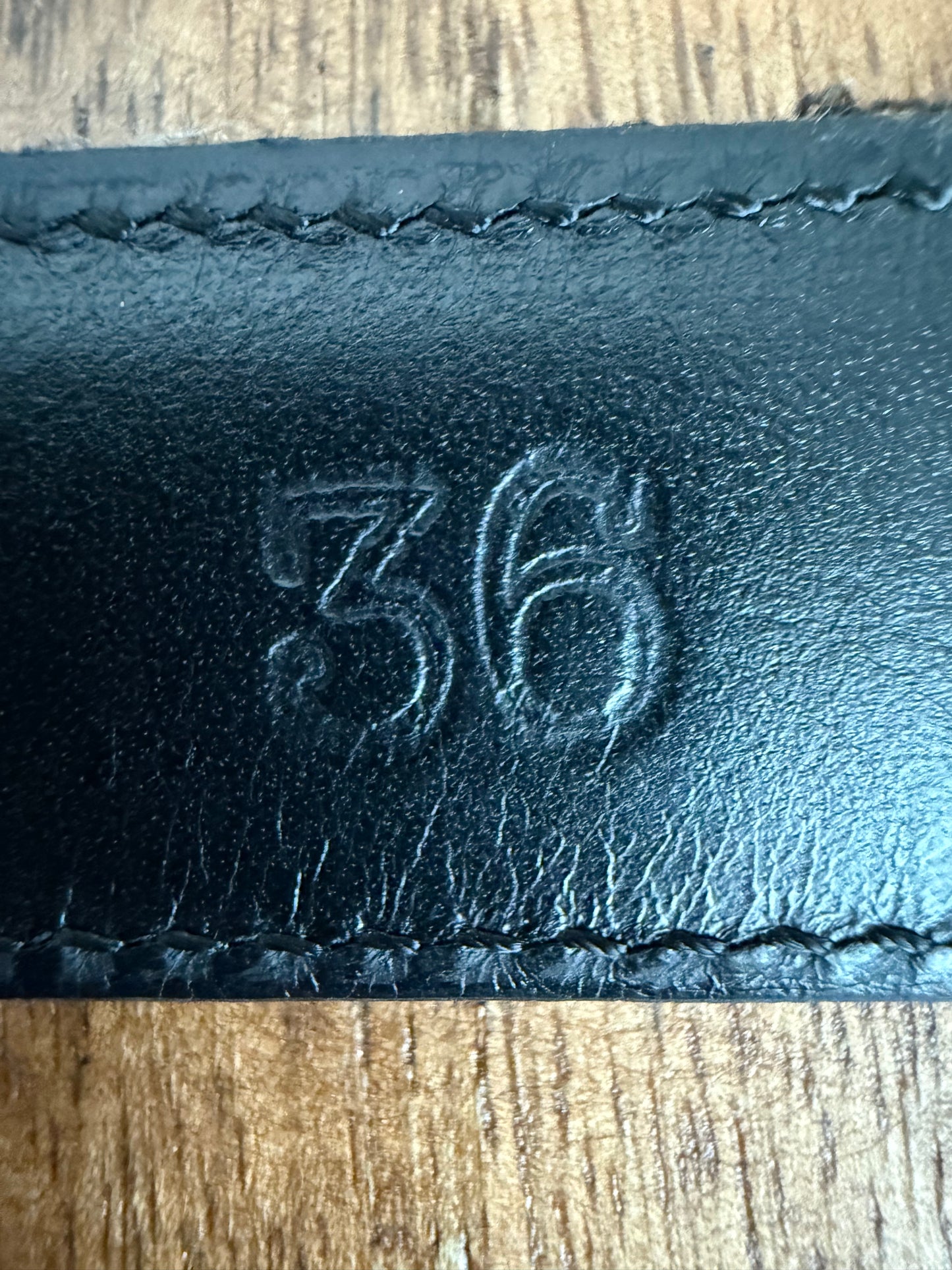 Chrome Hearts Leather Belt Strap 1" Black