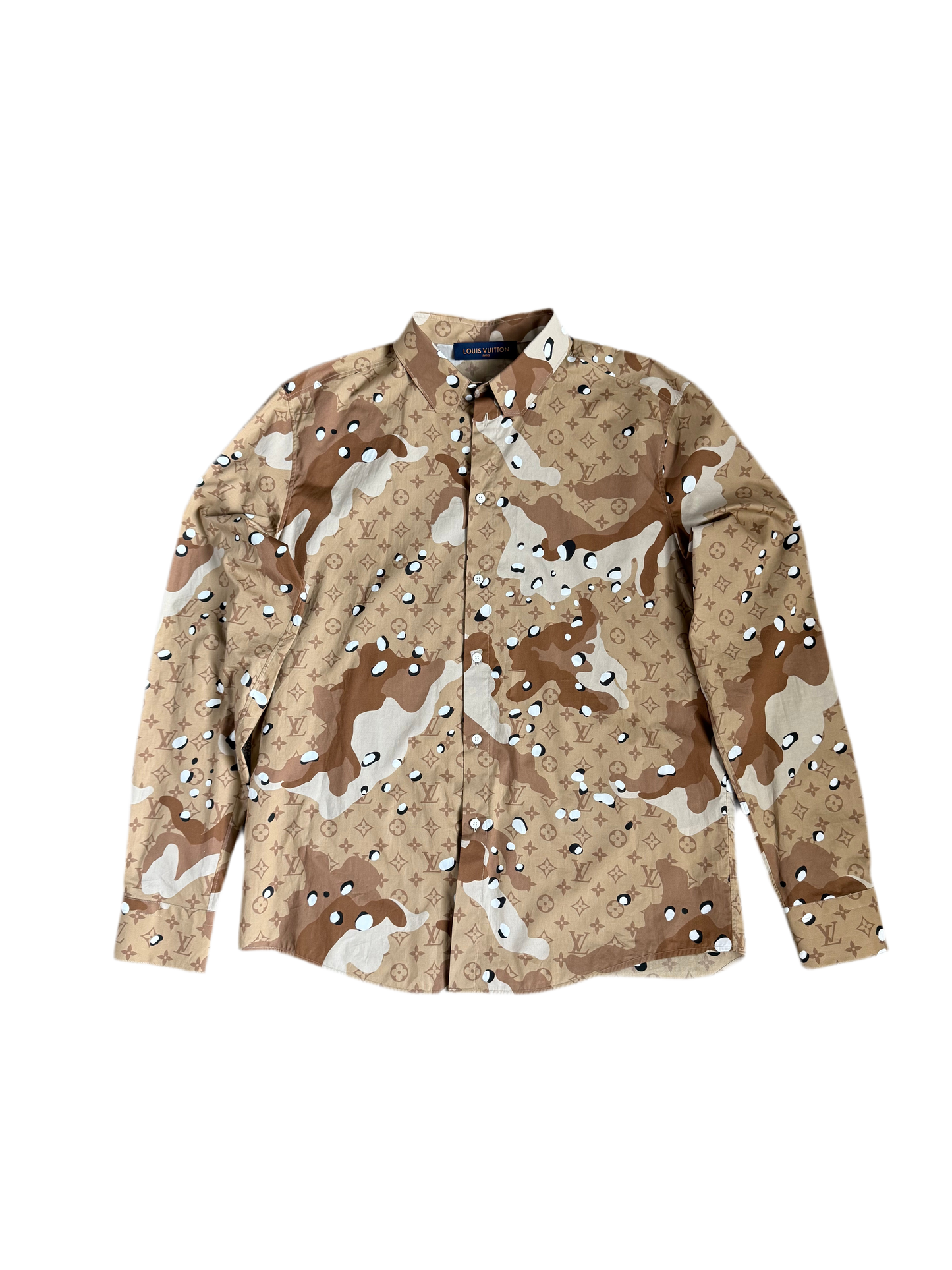 Louis Vuitton Monogram Desert Camo Button Up LS Shirt