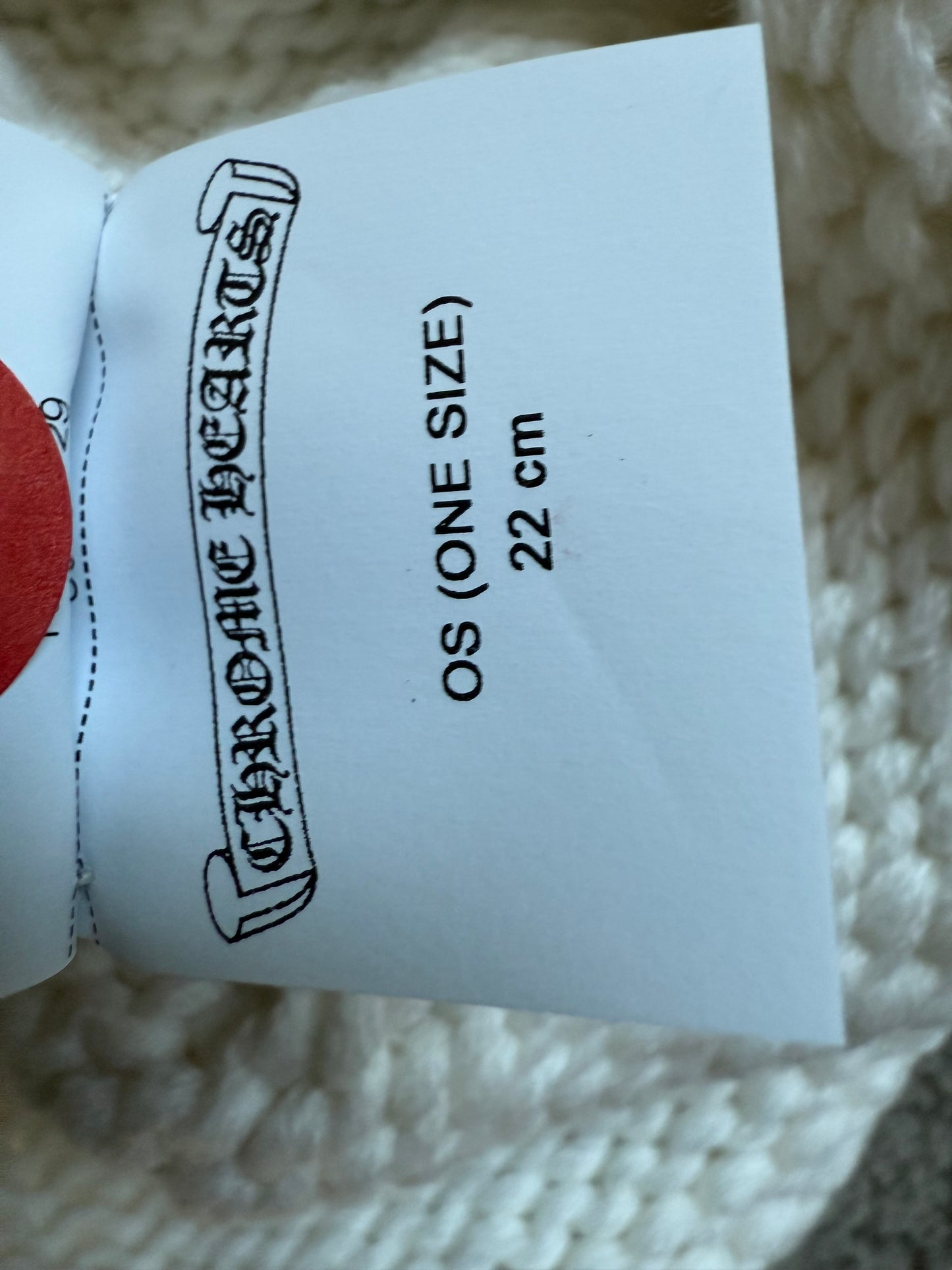 Chrome Hearts Crystal Cross Cashmere Beanie Cream