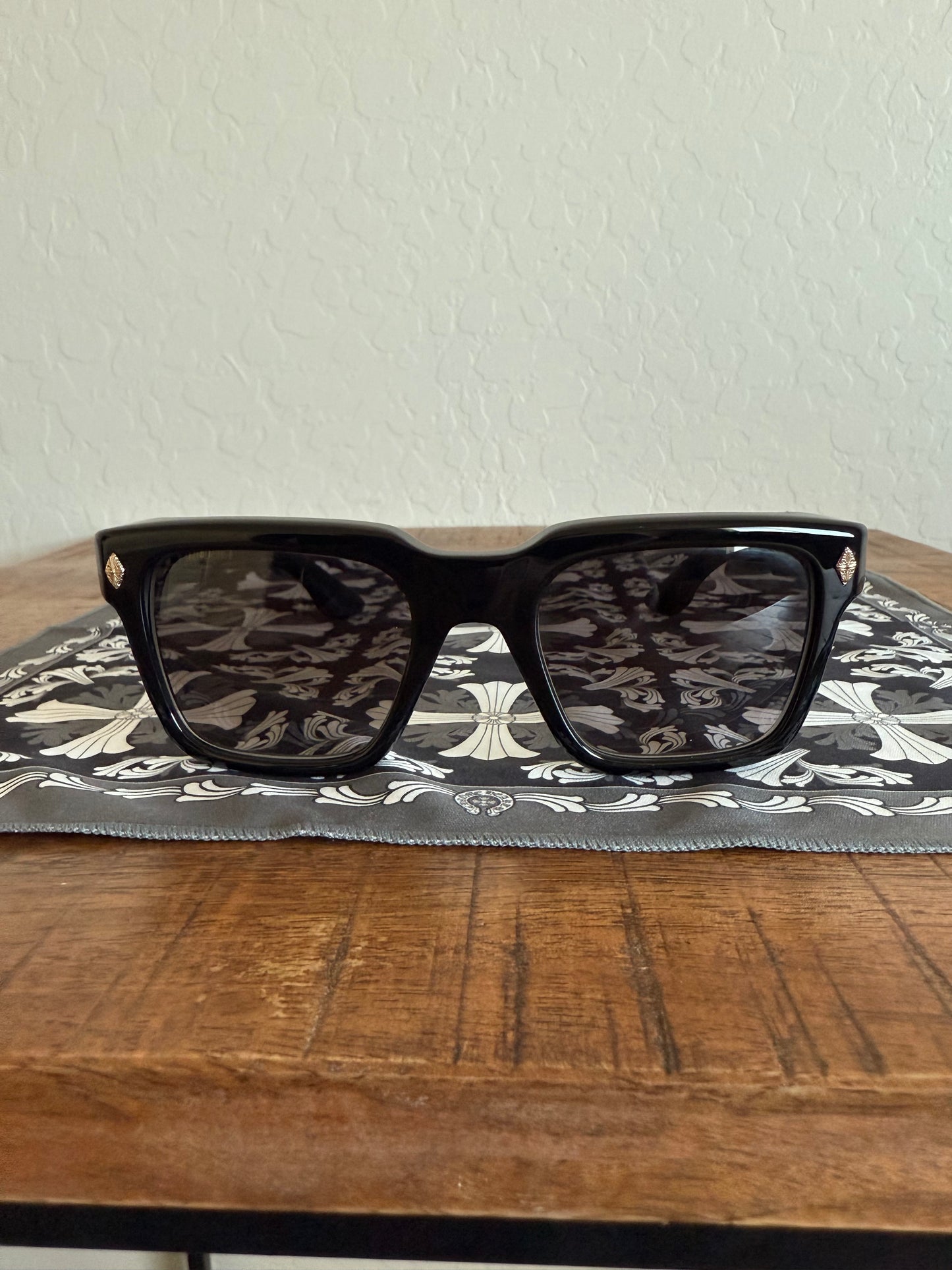 Chrome Hearts Halllamanass Gradient Sunglasses Black/Gold