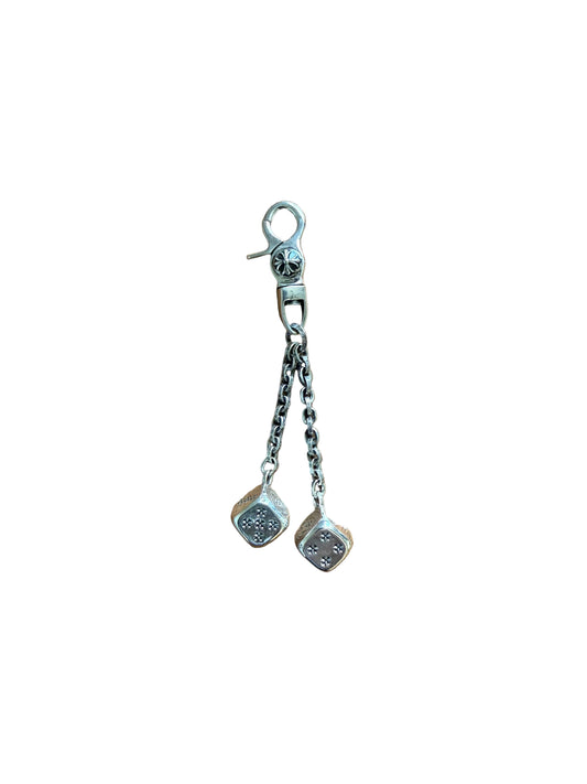 Chrome Hearts Dice Keychain Silver