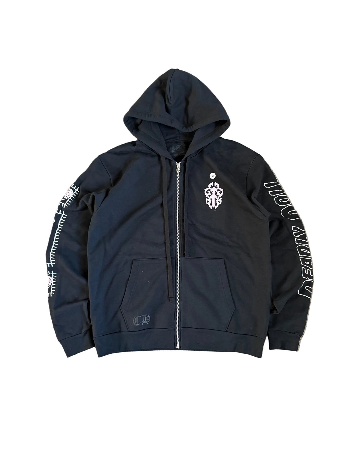 Chrome Hearts Deadly Doll Horseshoe Zip Up Hoodie Blk