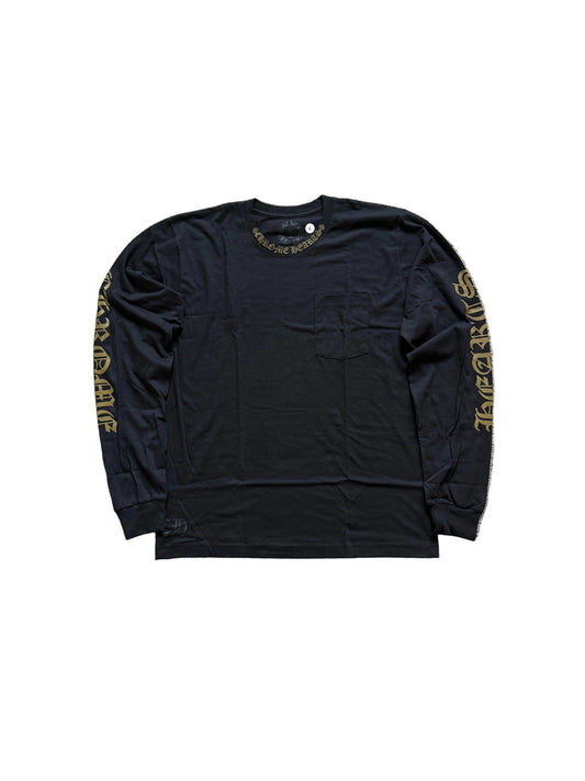 Chrome Hearts Neck Logo LS T-Shirt Black Olive
