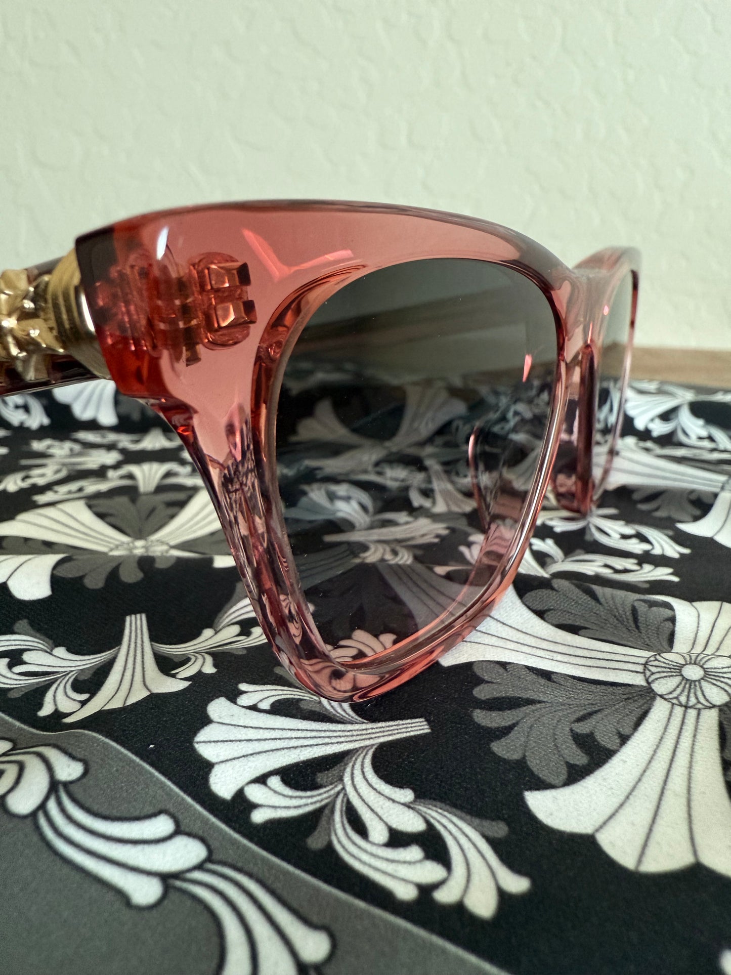 Chrome Hearts Cliteratti Clear Rose Gold Star Sunglasses