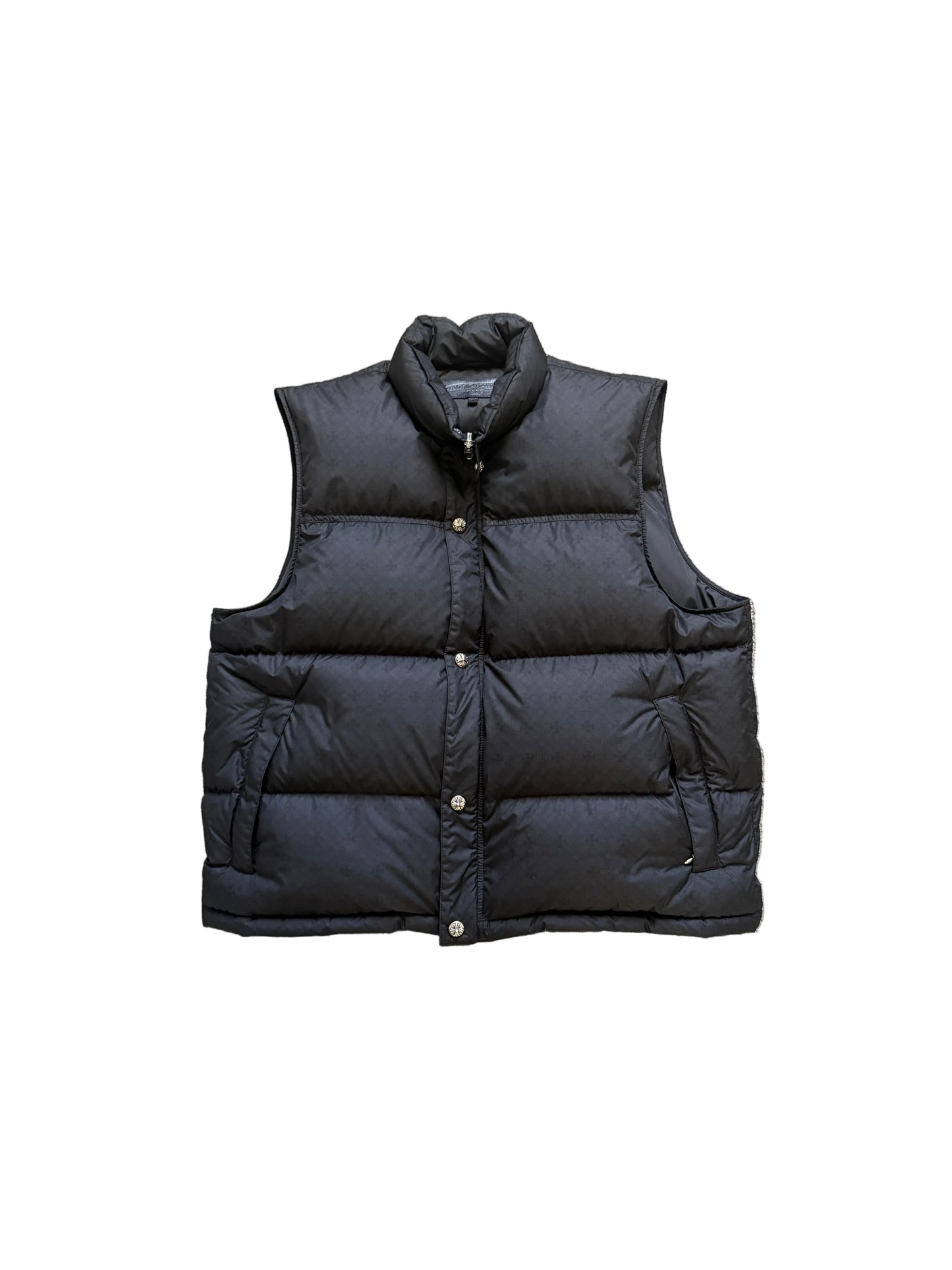 Chrome Hearts Plus Cross Monogram Puffer Vest Black