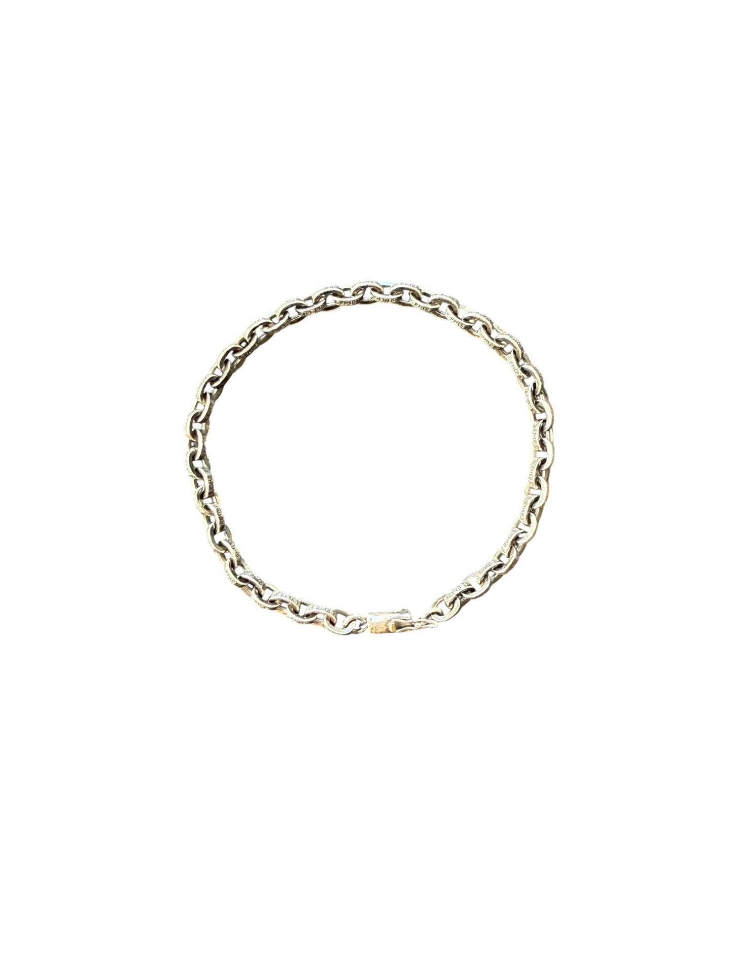 Chrome Hearts Paperchain Silver Bracelet 8”