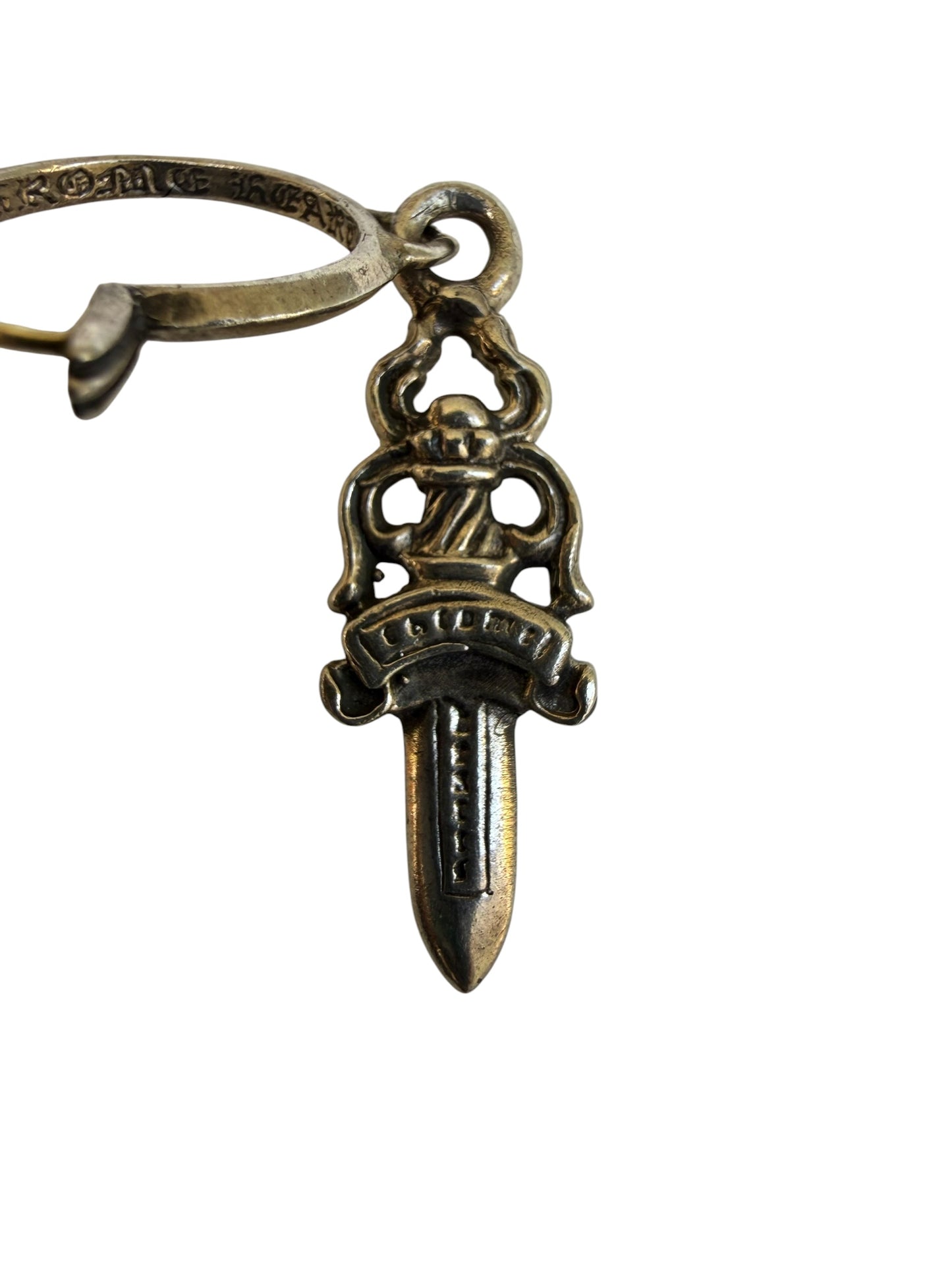 Chrome Hearts Dagger Hoop Silver Earring