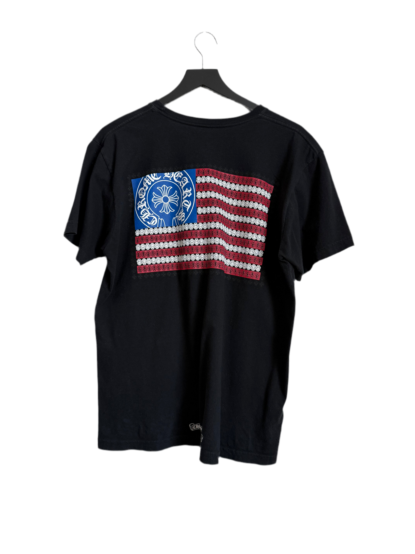 Chrome Hearts USA Flag Logo SS T-Shirt Black