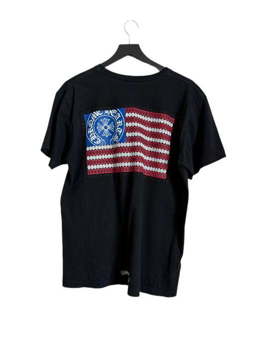 Chrome Hearts USA Flag Logo SS T-Shirt Black