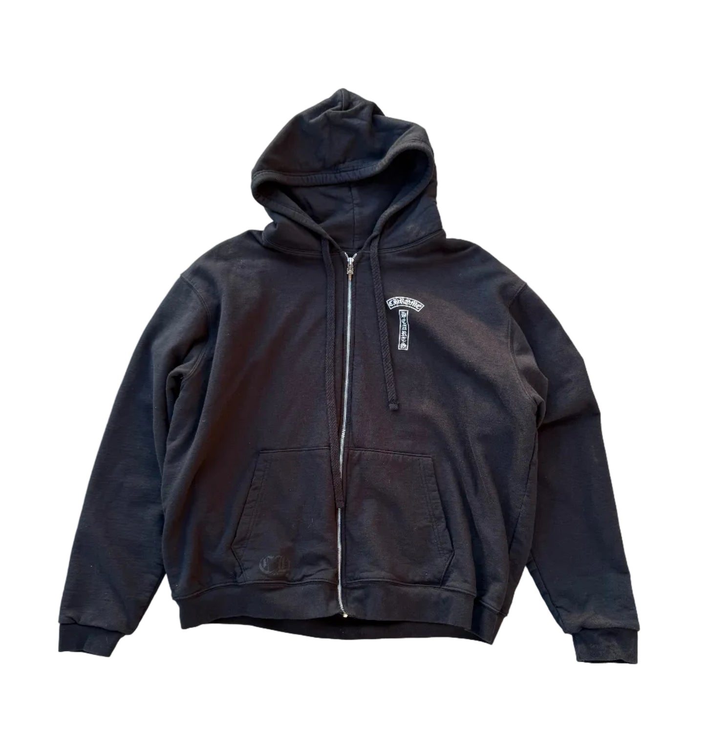 Chrome Hearts T Bar Thermal Zip Up Hoodie Black
