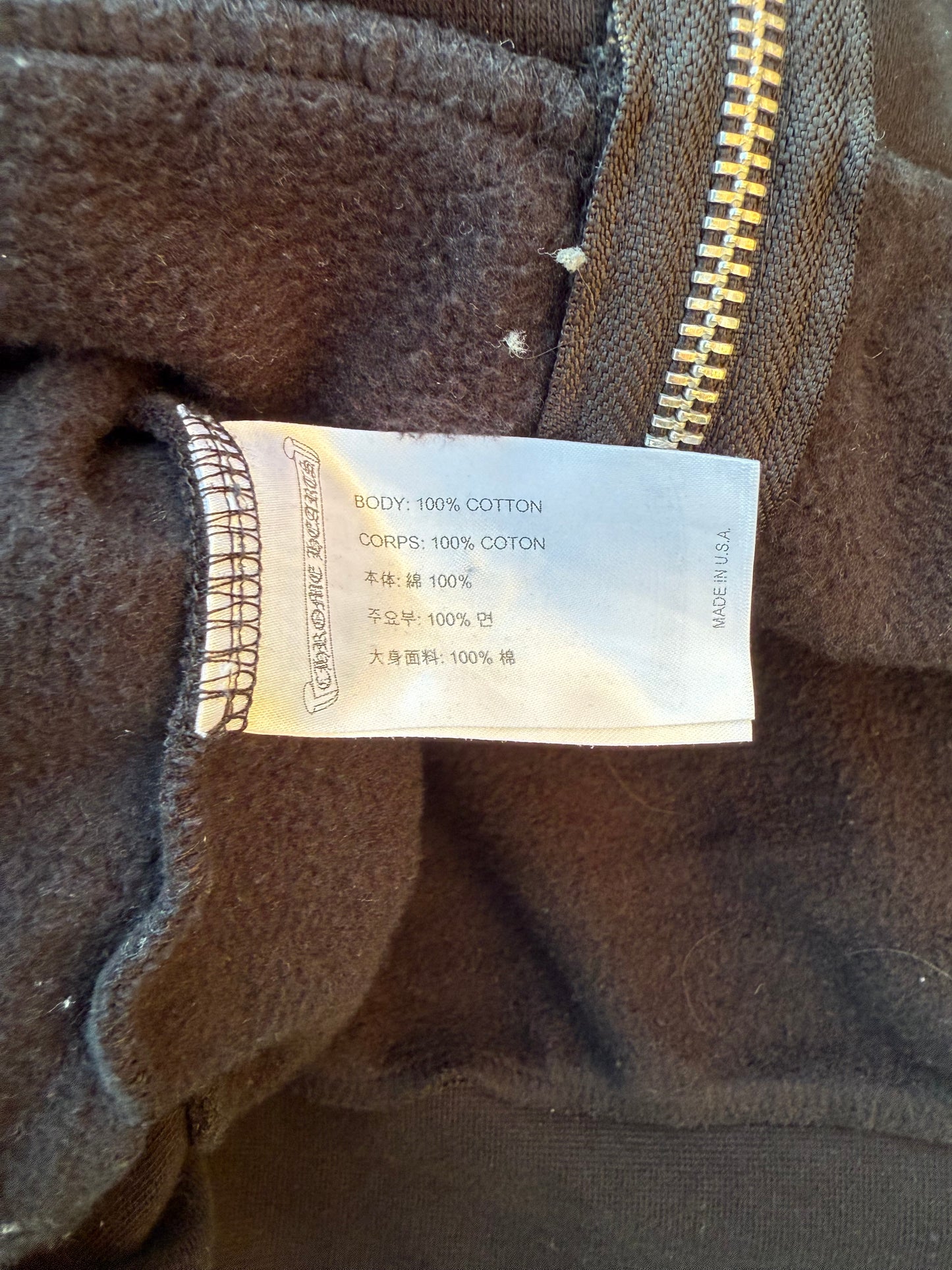 Chrome Hearts Multicolor Horseshoe Zip Up Hoodie Black