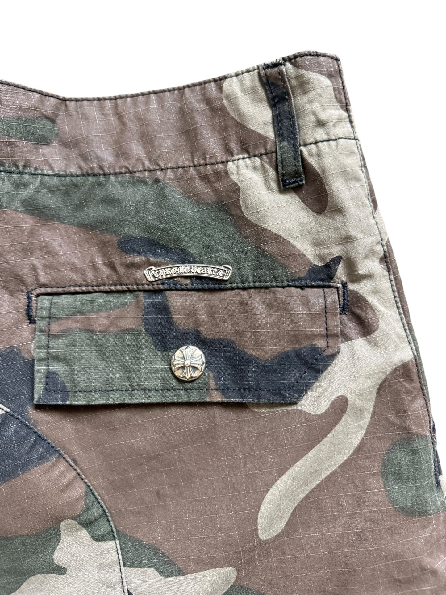 Chrome Hearts Devil Dog Camo Cargo Shorts